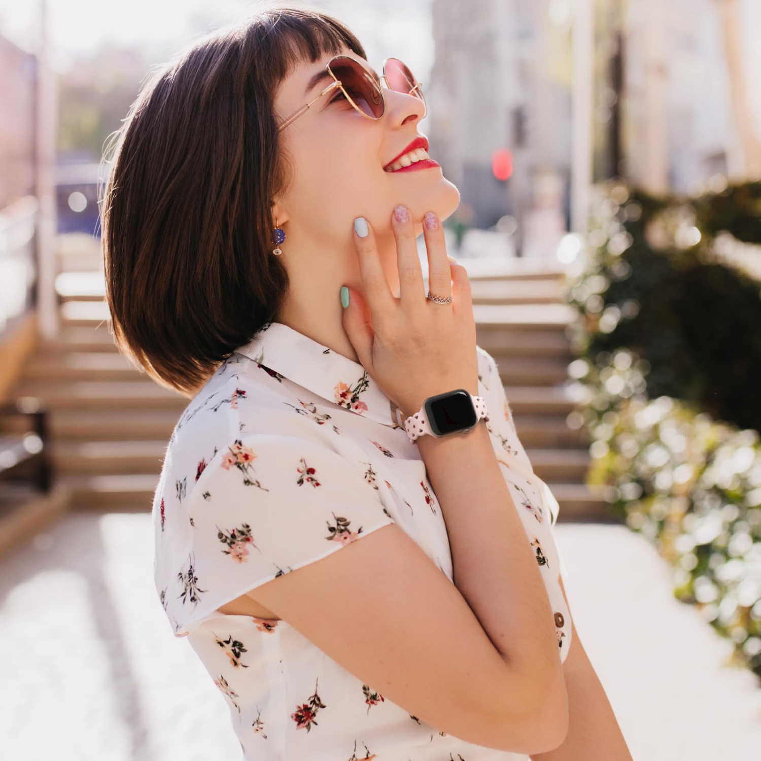 Bracelets en silicone en dentelle compatibles avec le bracelet Apple Watch 40&nbsp;mm 41&nbsp;mm pour femmes de 38&nbsp;mm, bracelets sport à