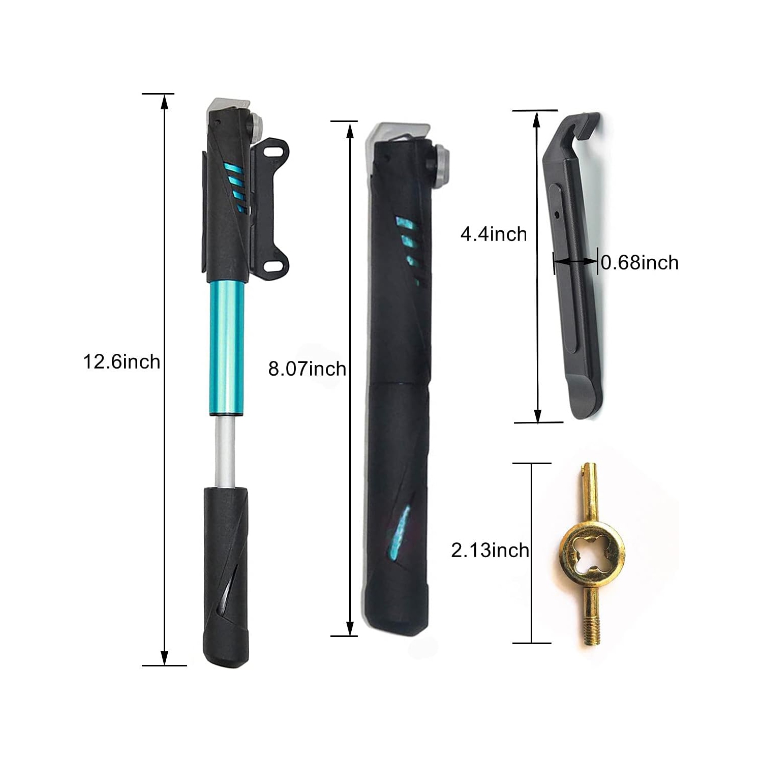 Bike Repair Kit, Home Bike Portable Patches Fixes Tool with Bicycle Repair Bag & Bicycle Tire Pump for Mountain Bike and Road Bike Camping Travel