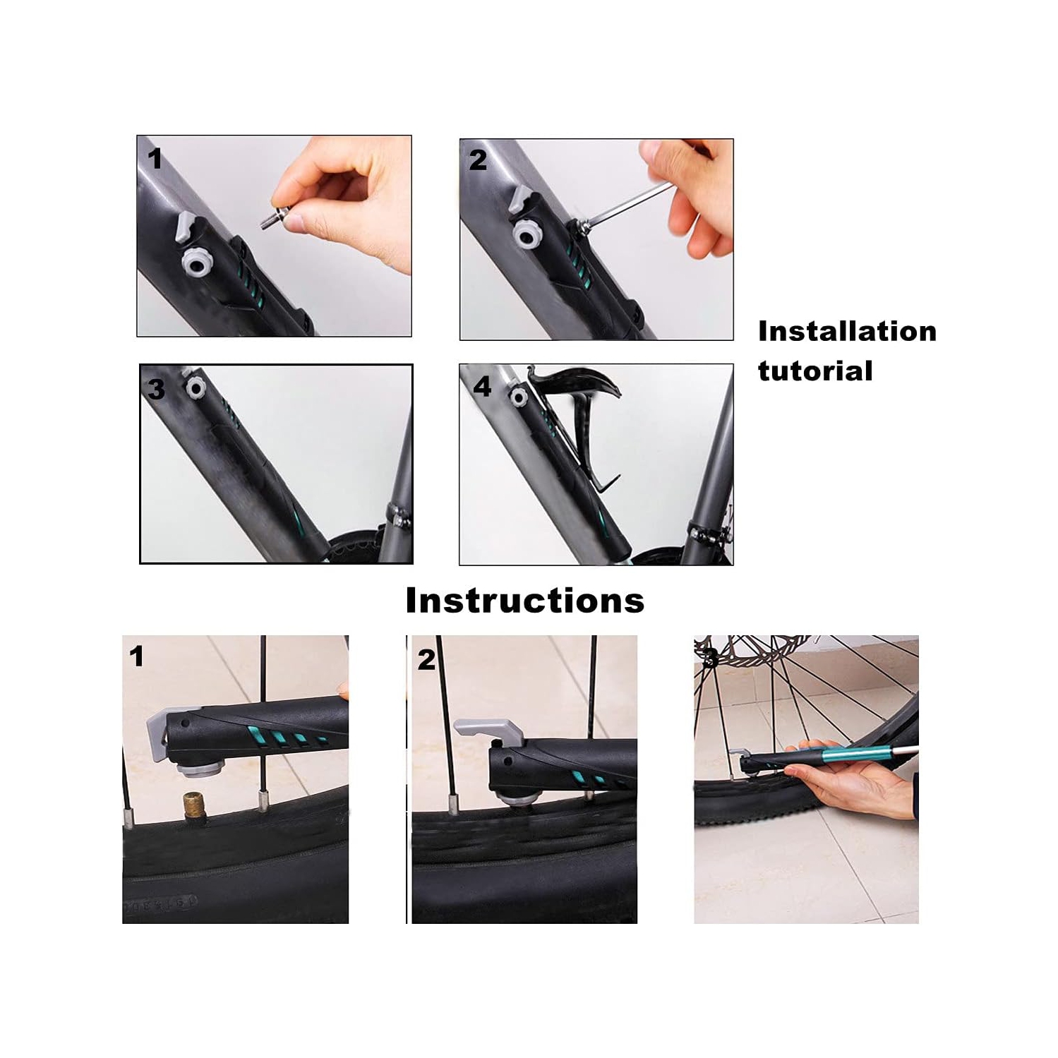 Bike Repair Kit, Home Bike Portable Patches Fixes Tool with Bicycle Repair Bag & Bicycle Tire Pump for Mountain Bike and Road Bike Camping Travel