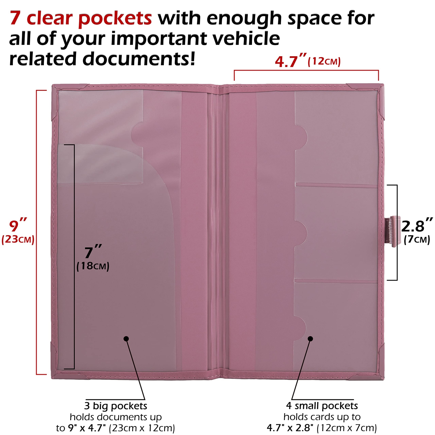Assurance auto et porte-cartes d'enregistrement – Boîte à gants de rangement pour documents – Support de documents essentiels pour l'auto pour les