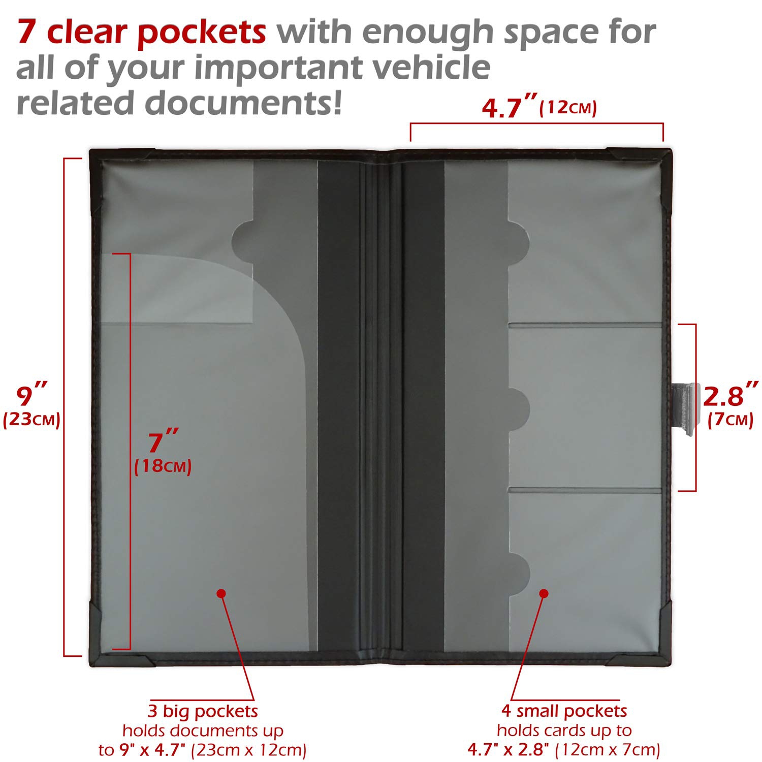 Auto Insurance and Registration Card Holder - Vehicle Glove Box Document Organizer - Car Essential Paperwork Holder for DMV, AAA, Contact Information