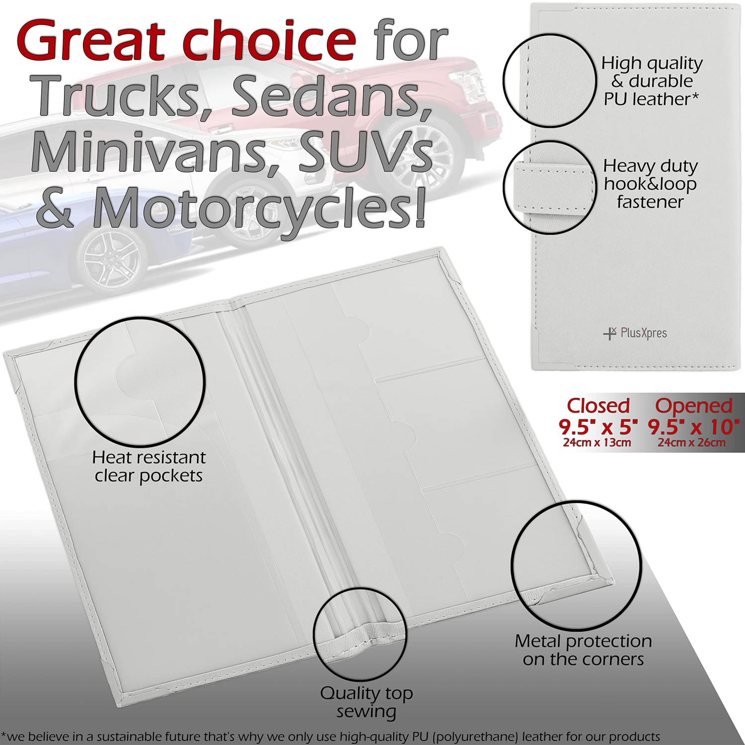 Auto Insurance and Registration Card Holder - Vehicle Glove Box Document Organizer - Car Essential Paperwork Holder for DMV, AAA, Contact Information