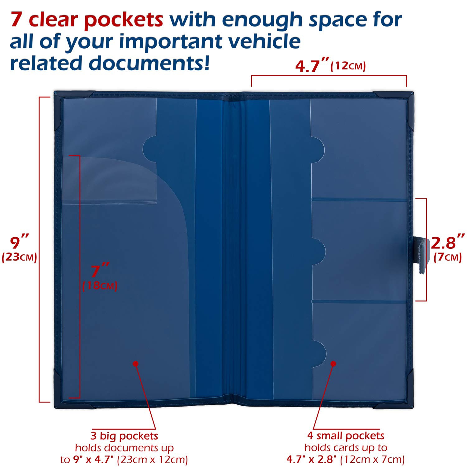 Auto Insurance and Registration Card Holder - Vehicle Glove Box Document Organizer - Car Essential Paperwork Holder for DMV, AAA, Contact Information
