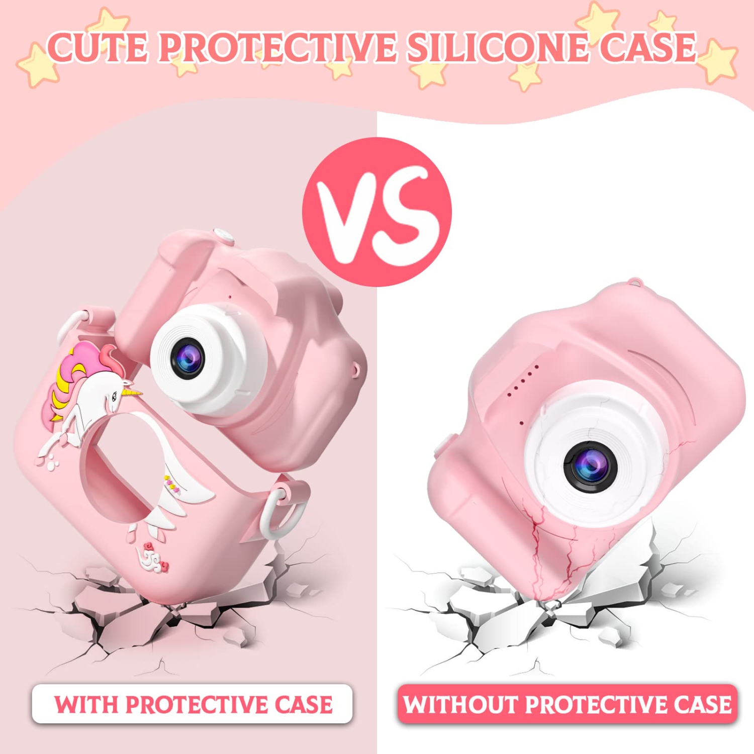 Kids Camera Toys for 3-12 Year Old Boys/Girls, Kids Digital Camera for Toddler with Video, Christmas Birthday Festival Gifts for Kids, Selfie Camera