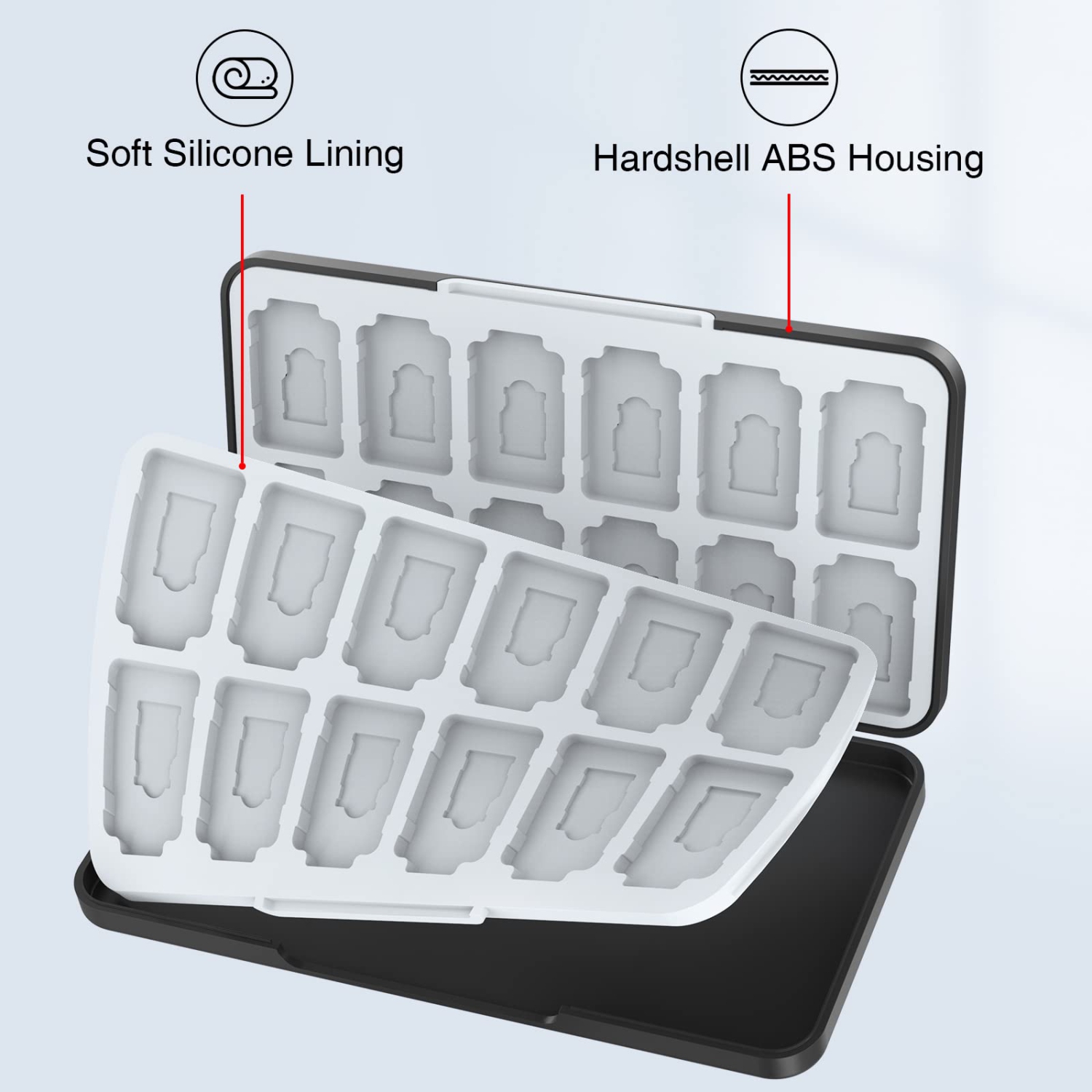 Étui pour cartes de jeu pour Nintendo Switch ou cartes mémoire microSD, stockage de cartes de jeu Custom Pattern Switch avec 24 fentes pour cartes de