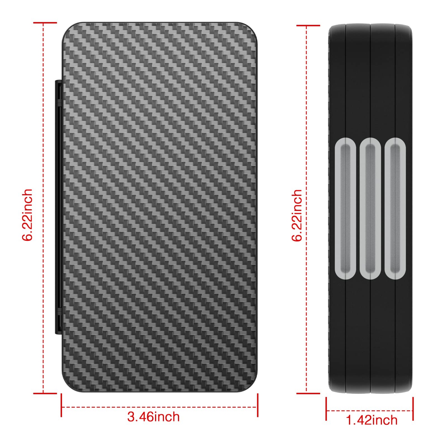 Game Card Case for Nintendo Switch&Switch OLED,Carbon Fibre Surface Processes Design Switch Lite Game Card Storage Case with 72 Game Card Slots and