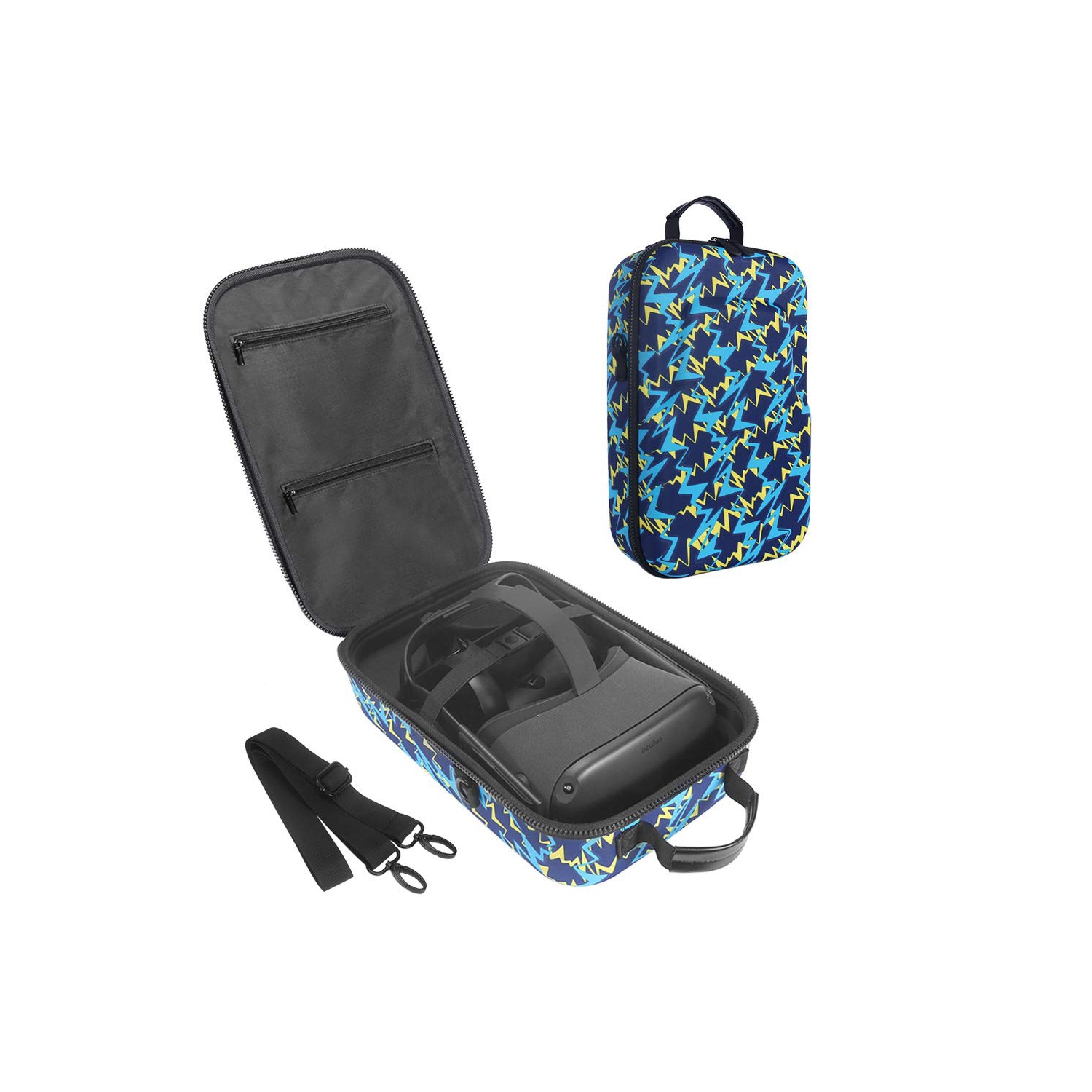 Hard Travel Case for Oculus Quest 2 & Quest VR Gaming Headset and Controllers Accessories Waterproof Shockproof Carring case