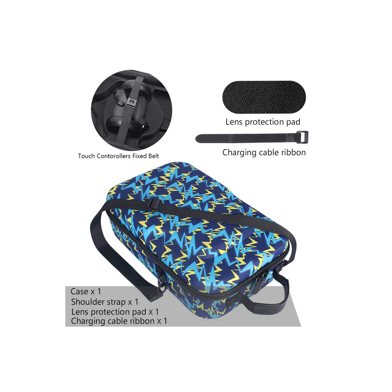 Hard Travel Case for Oculus Quest 2 & Quest VR Gaming Headset and Controllers Accessories Waterproof Shockproof Carring case