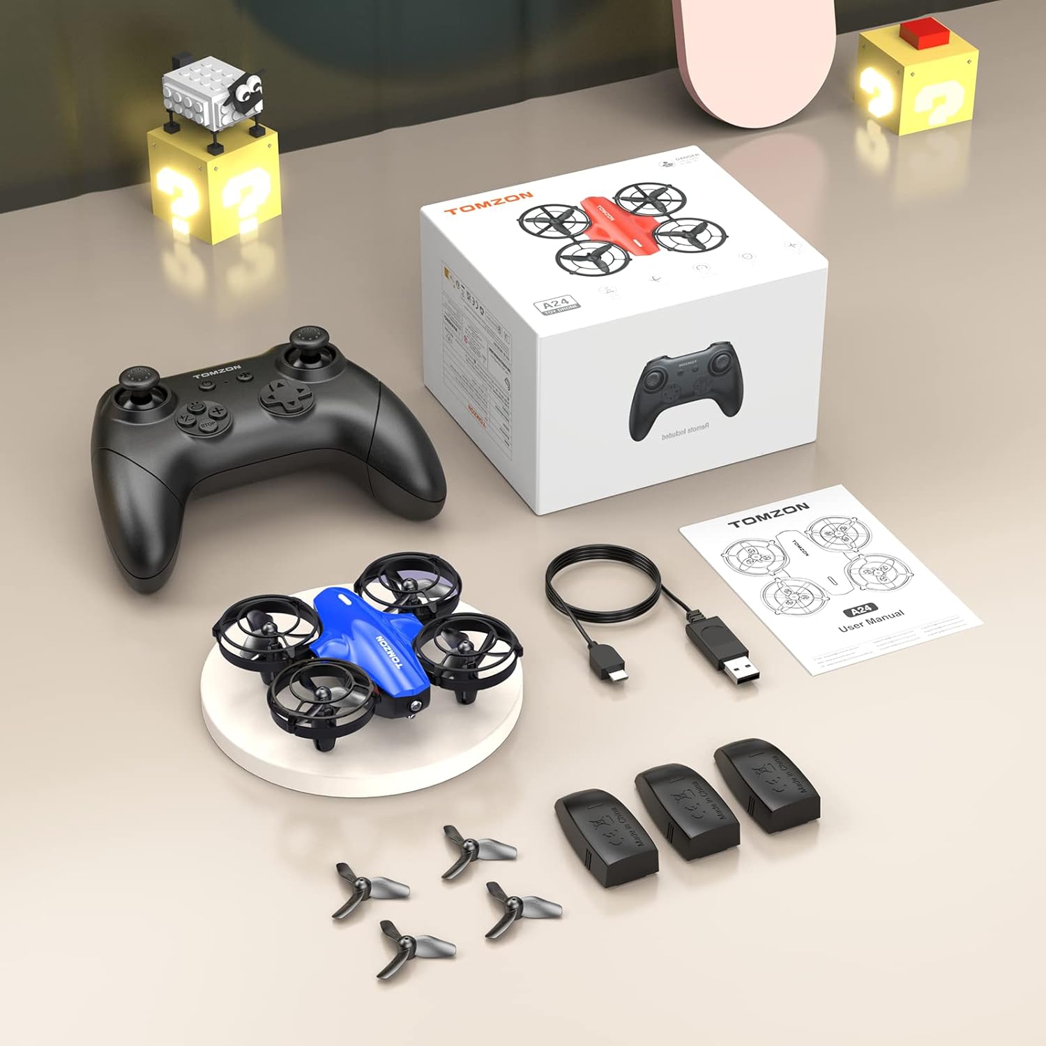A24 Mini Drone for Kids Battle Mode with Throw to Go, High Speeds Rotation, Self Spin & 3D Flip, RC Quadcopter with Altitude Hold, Headless Mode, 3