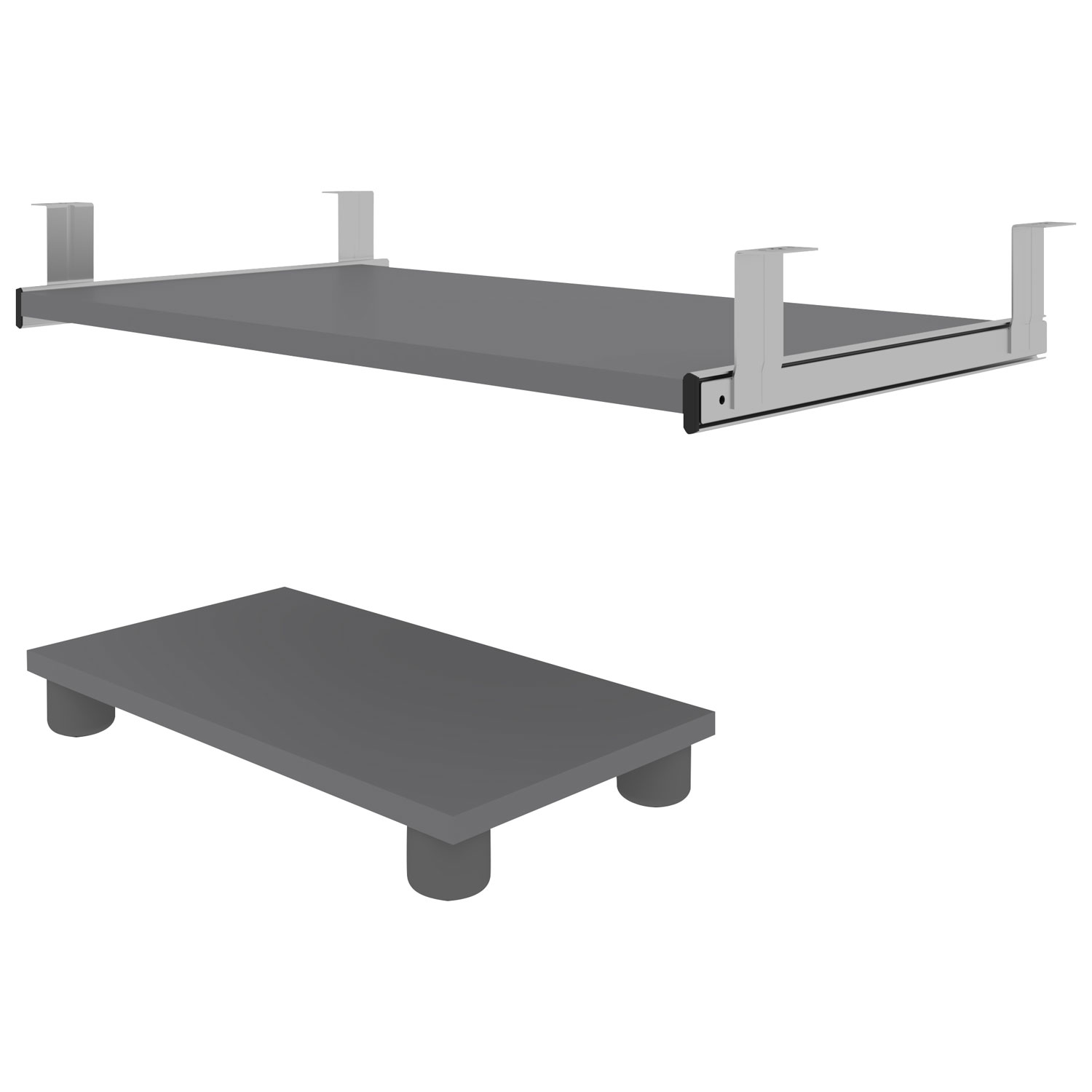 Plateau pour clavier et support pour processeur Prestige+ de Bestar - Ardoise