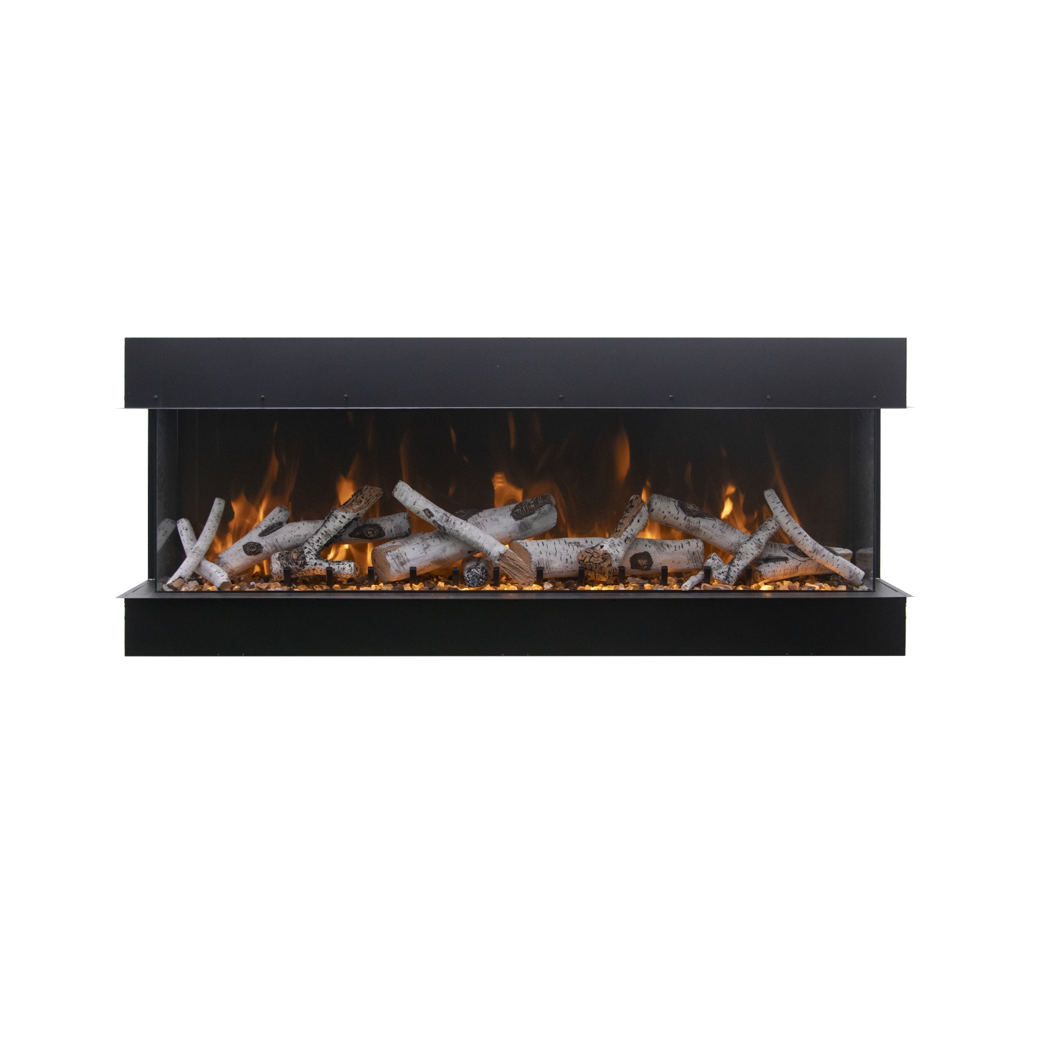 Foyer électrique à 3 côtés en verre 72-TRU-VIEW-XL-OOB-7 d'Amantii - très long profond - remis à neuf