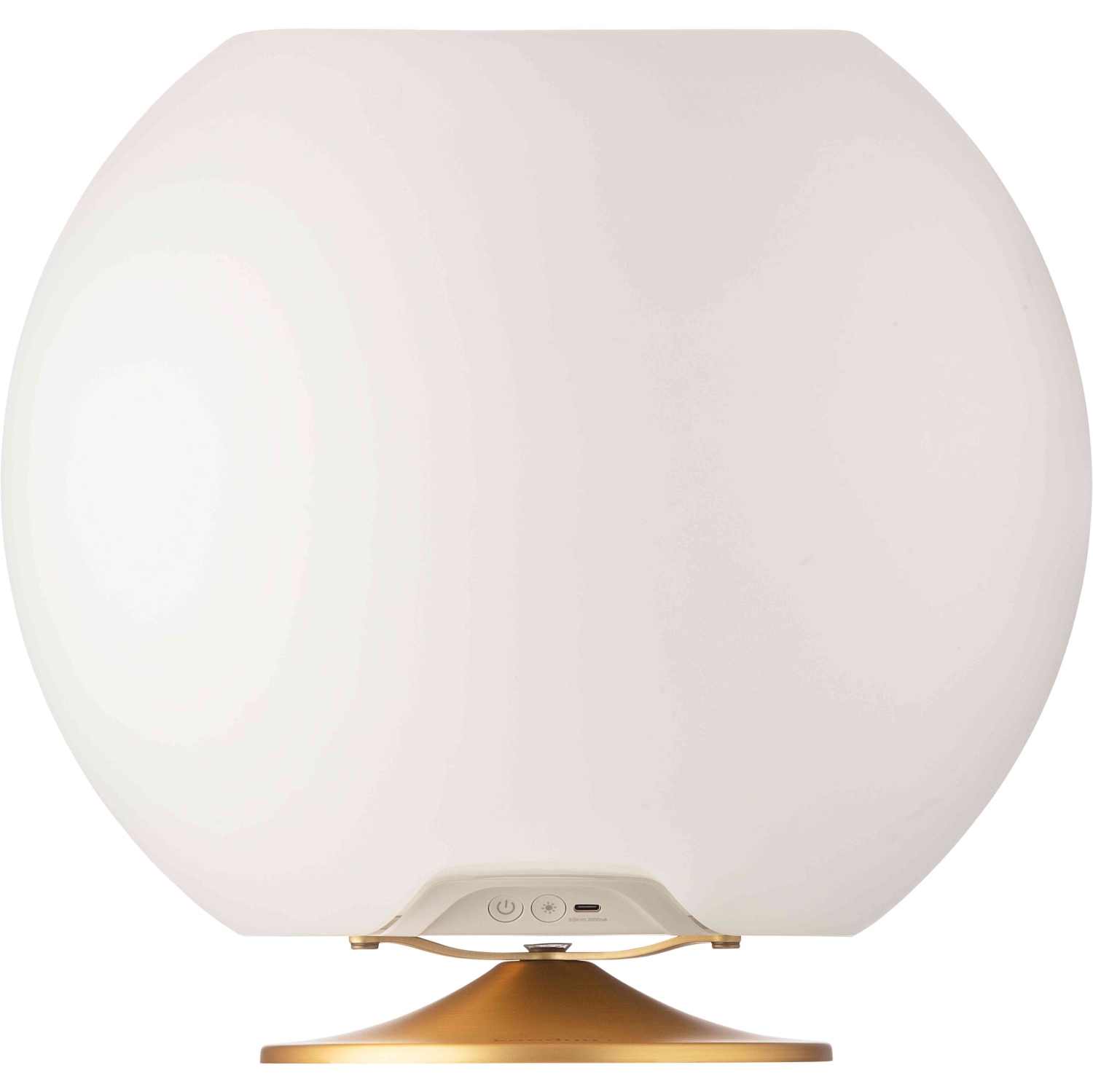 kooduu Sphere Bluetooth Wireless Speaker, Drink Holder and Portable Lamp, Brass