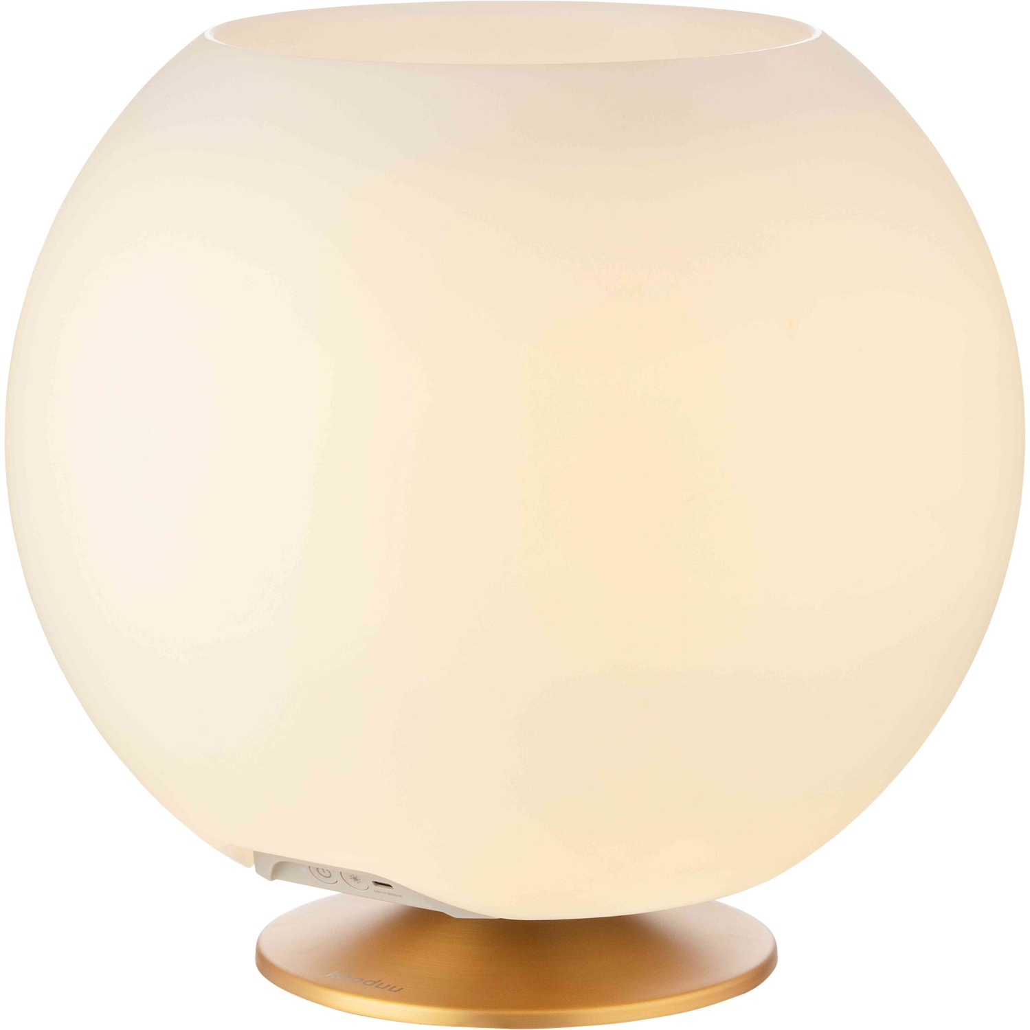 kooduu Sphere Bluetooth Wireless Speaker, Drink Holder and Portable Lamp, Brass