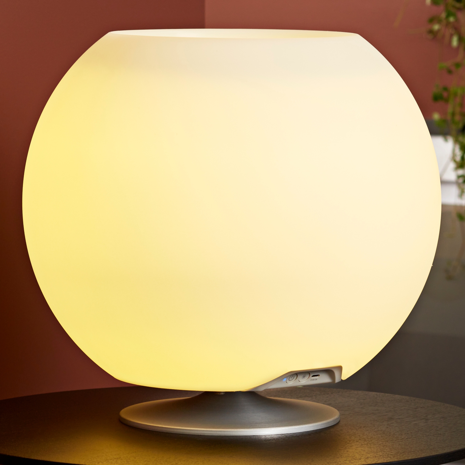 kooduu Sphere Bluetooth Wireless Speaker, Drink Holder and Portable Lamp, Silver