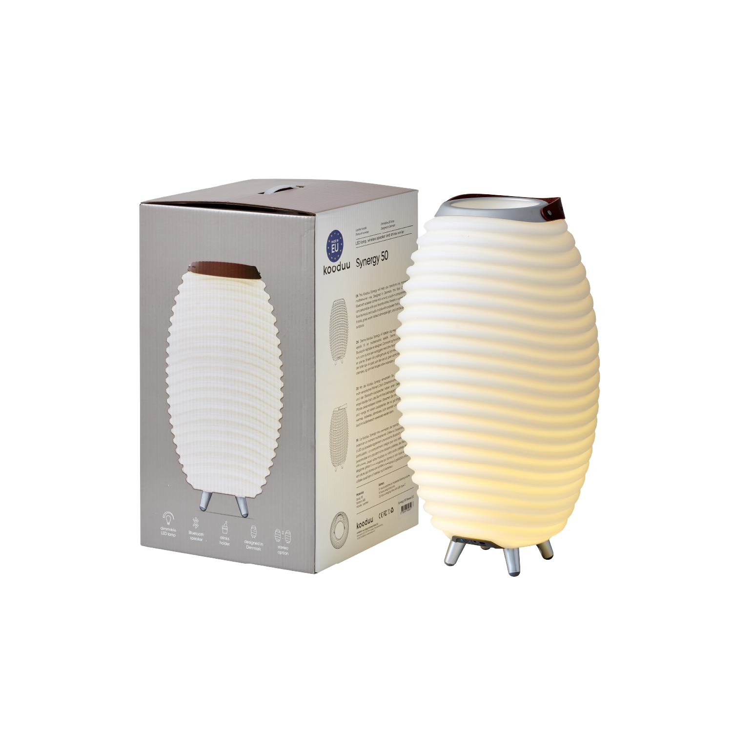 kooduu Synergy 50 Bluetooth Wireless Speaker, Drink Holder and Portable Lamp