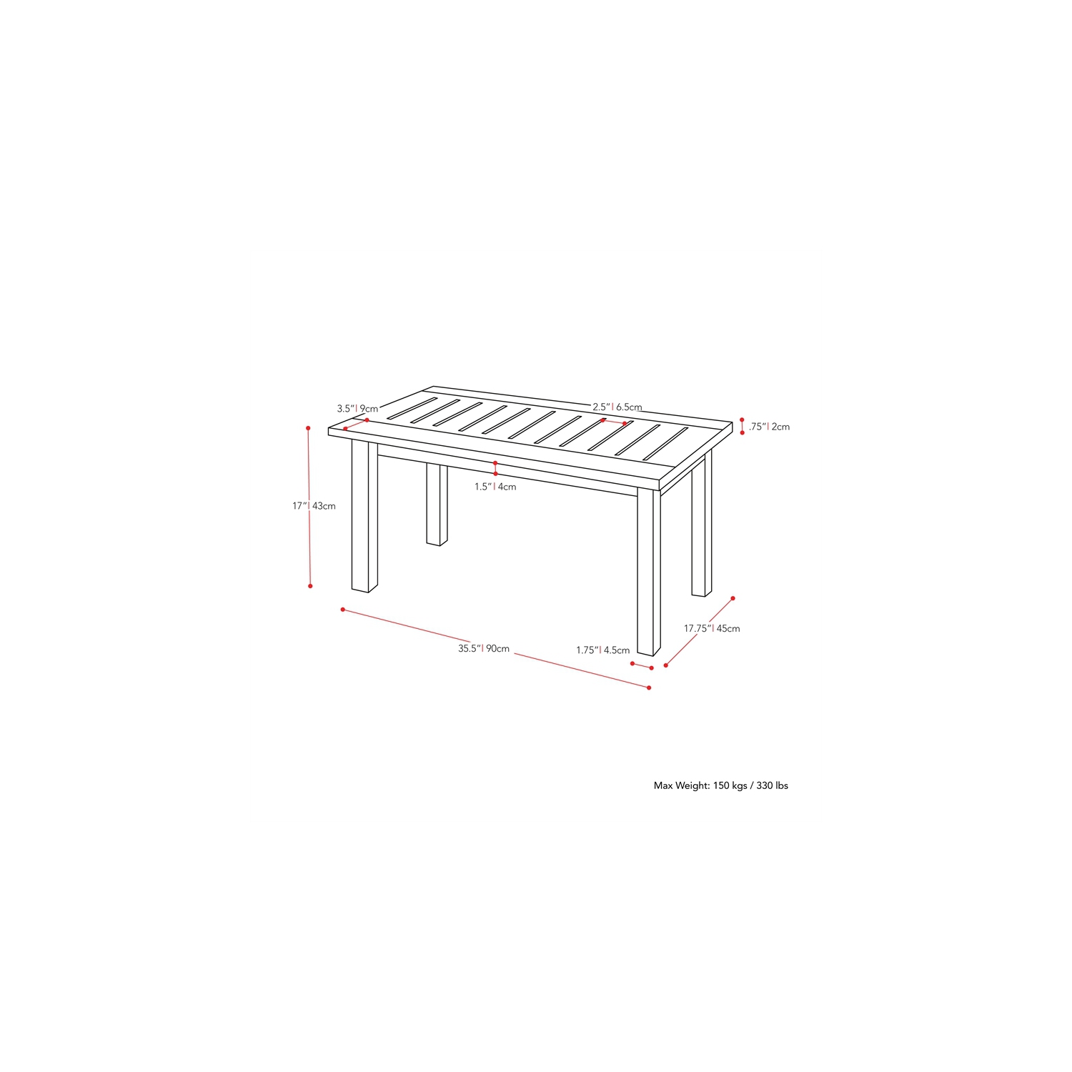 Miramar Contemporary Rectangular Outdoor Coffee Table - Cinnamon Brown
