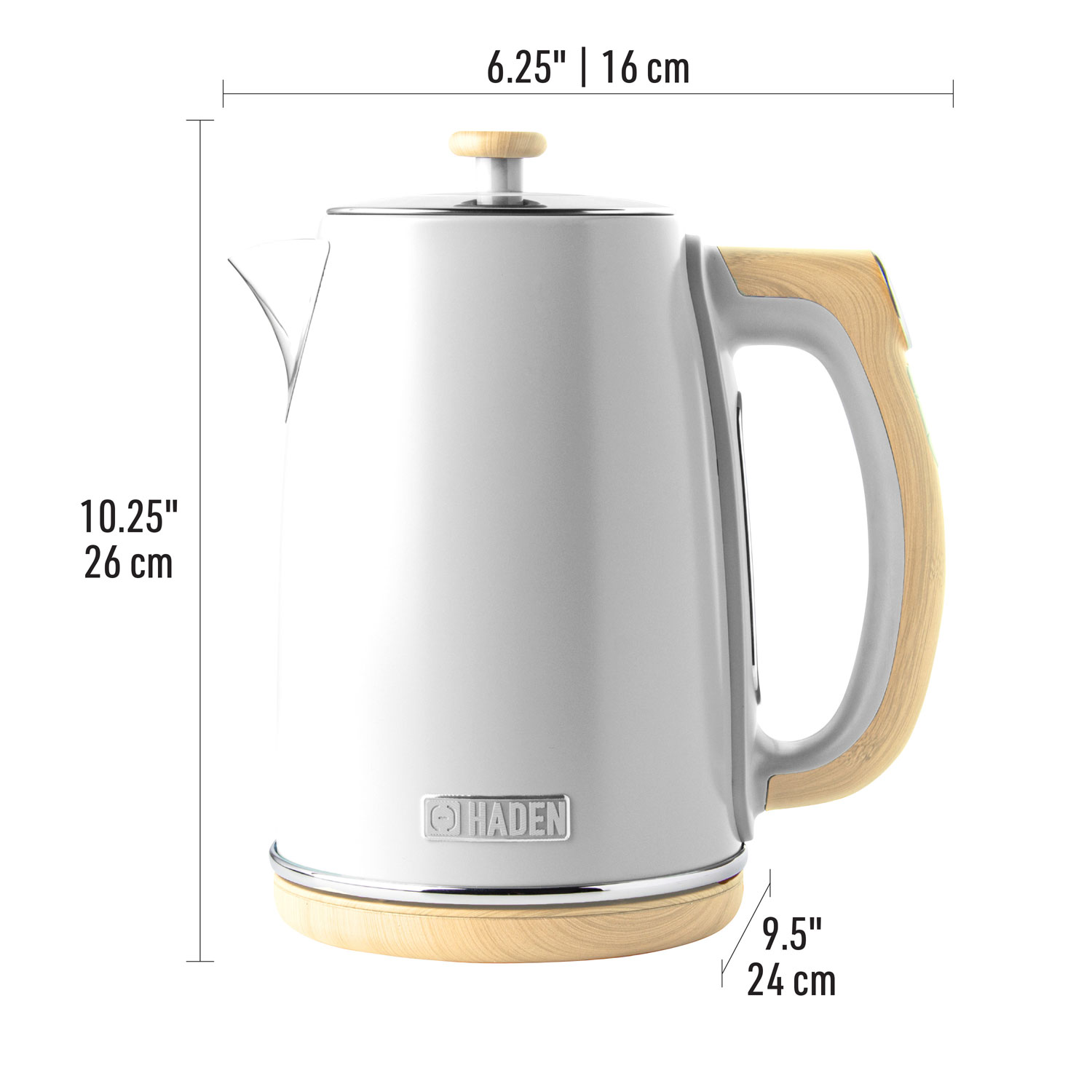 Bouilloire électrique Dorchester de Haden - 1,7 l - Blanc