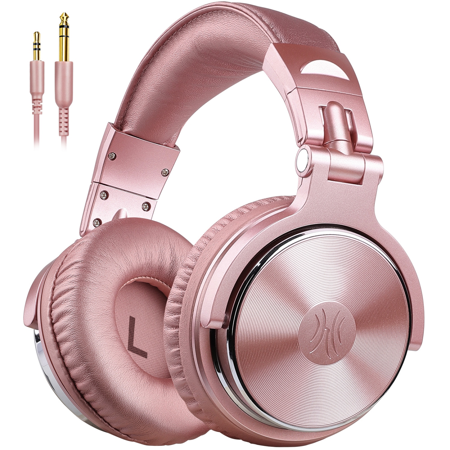 OneOdio Wired over-Ear Headphones for Women Girls Dual Plugs with Mic-Pink