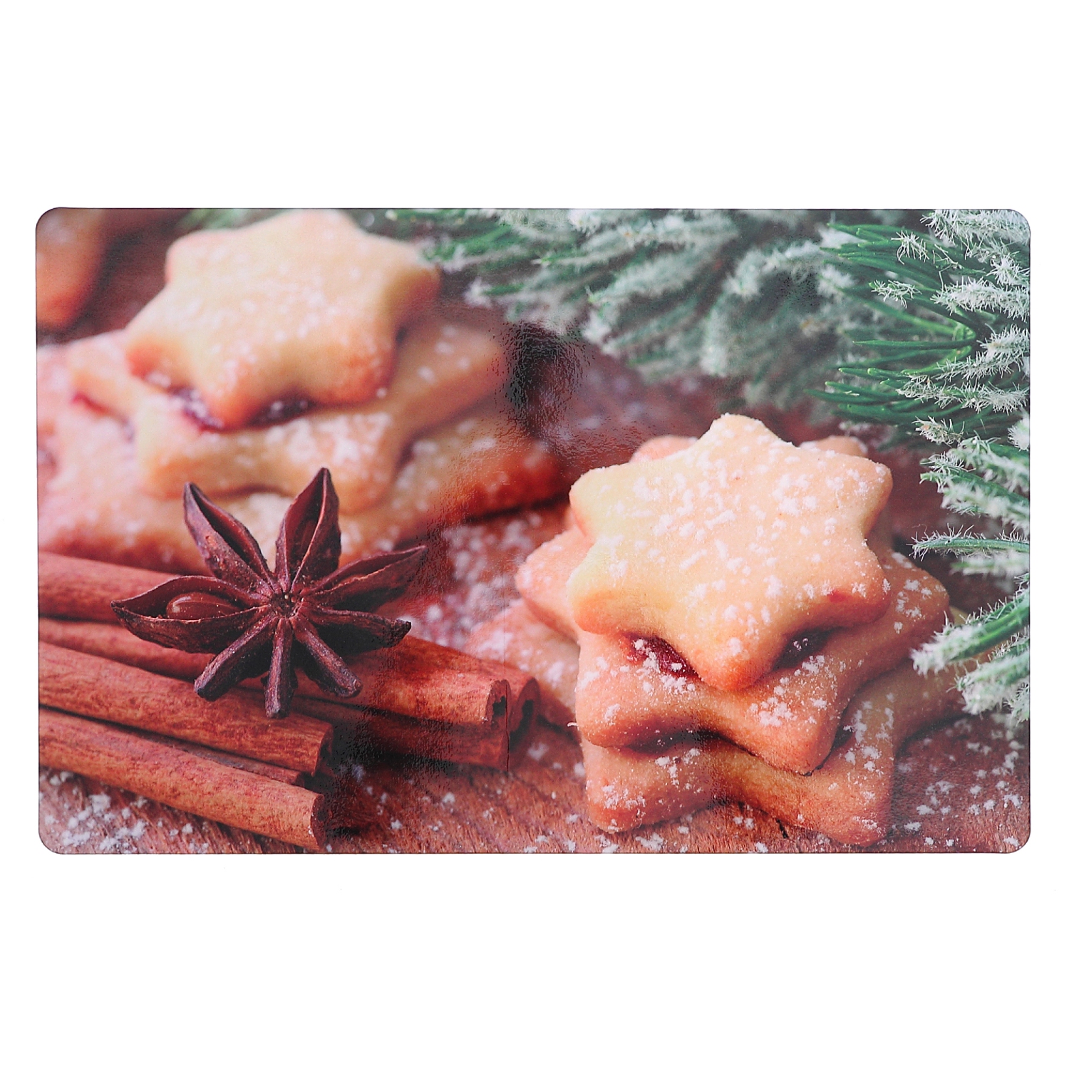 Maison Concepts Christmas Plastic Placemat Shortbread Cookies - Set of 12