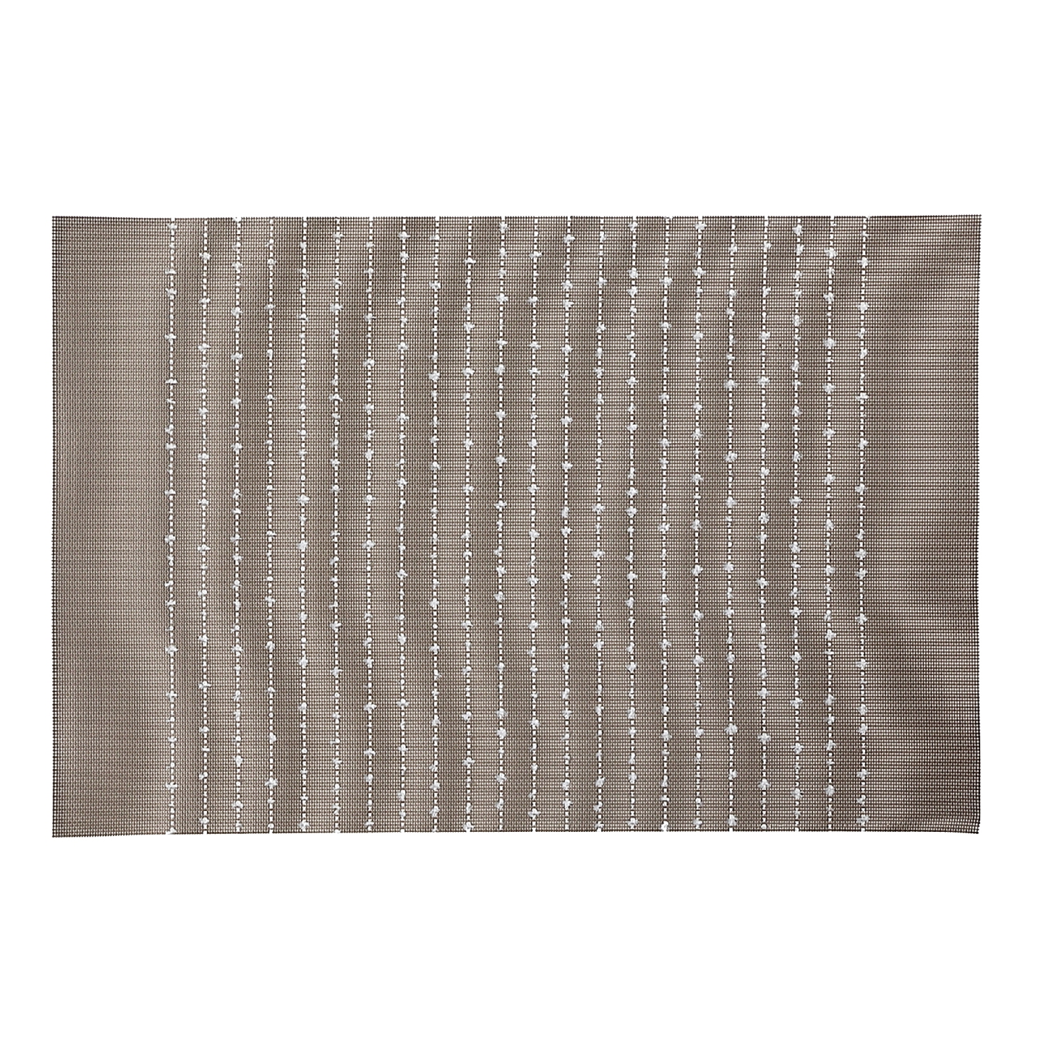 Maison Concepts Vinyl Cotton Placemat Pinstripe Taupe - Set of 12