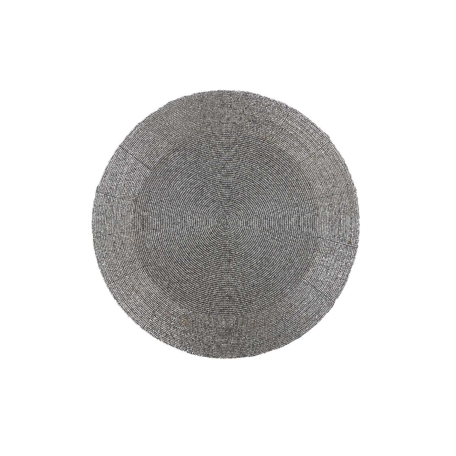 Napperon rond perlé de Noël de Maison concepts - Ensemble de 4