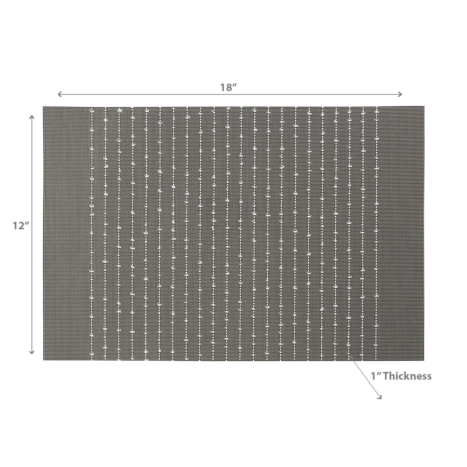 Maison Concepts Vinyl Cotton Placemat Pinstripe Sage Green - Set of 12