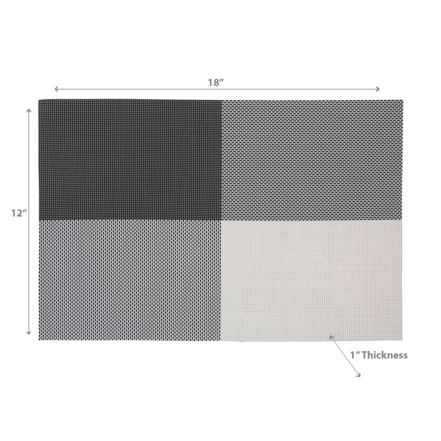 Maison Concepts Vinyl Placemat Tempo Gray - Set of 12