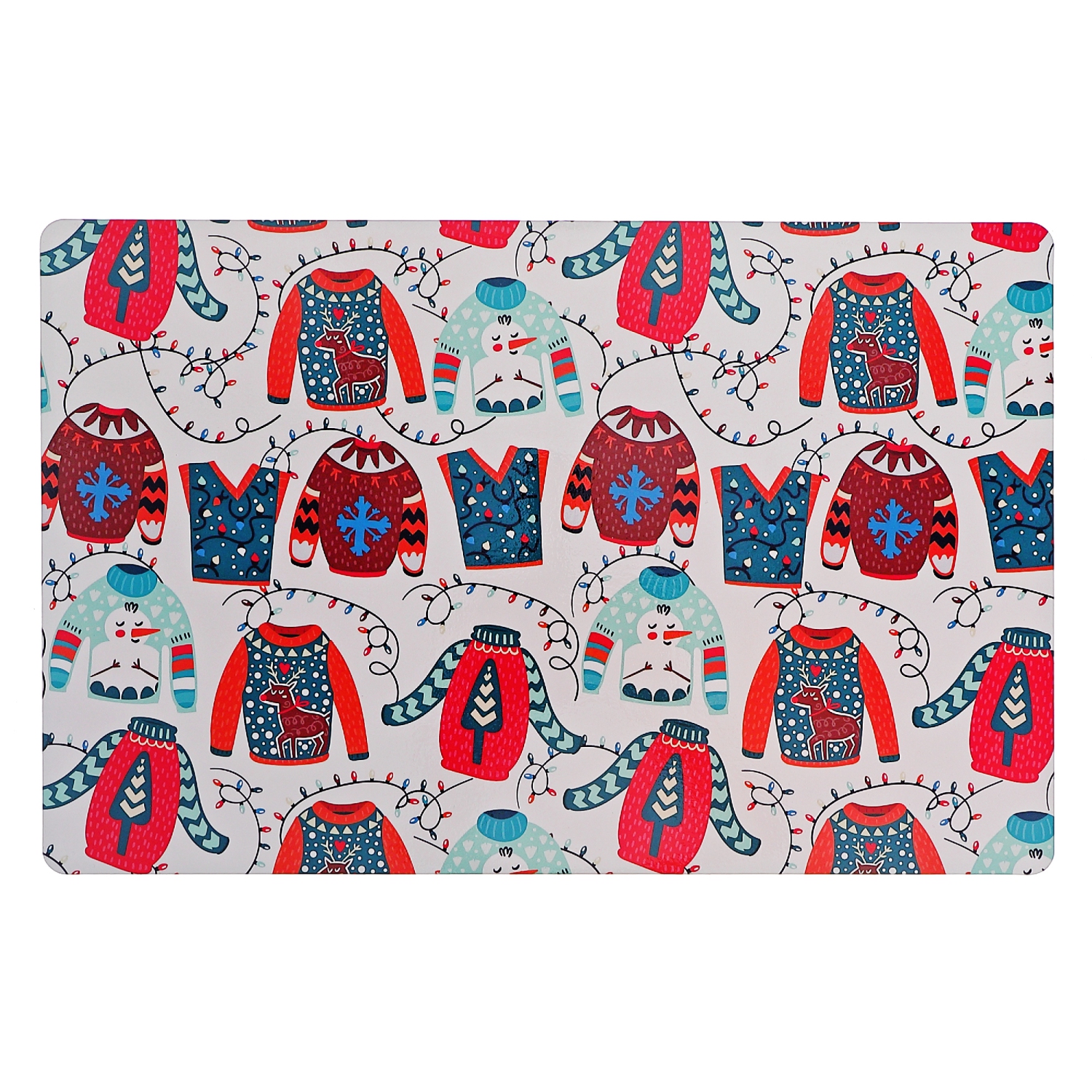 Maison Concepts Christmas Plastic Placemat Sweater Weather - Set of 12