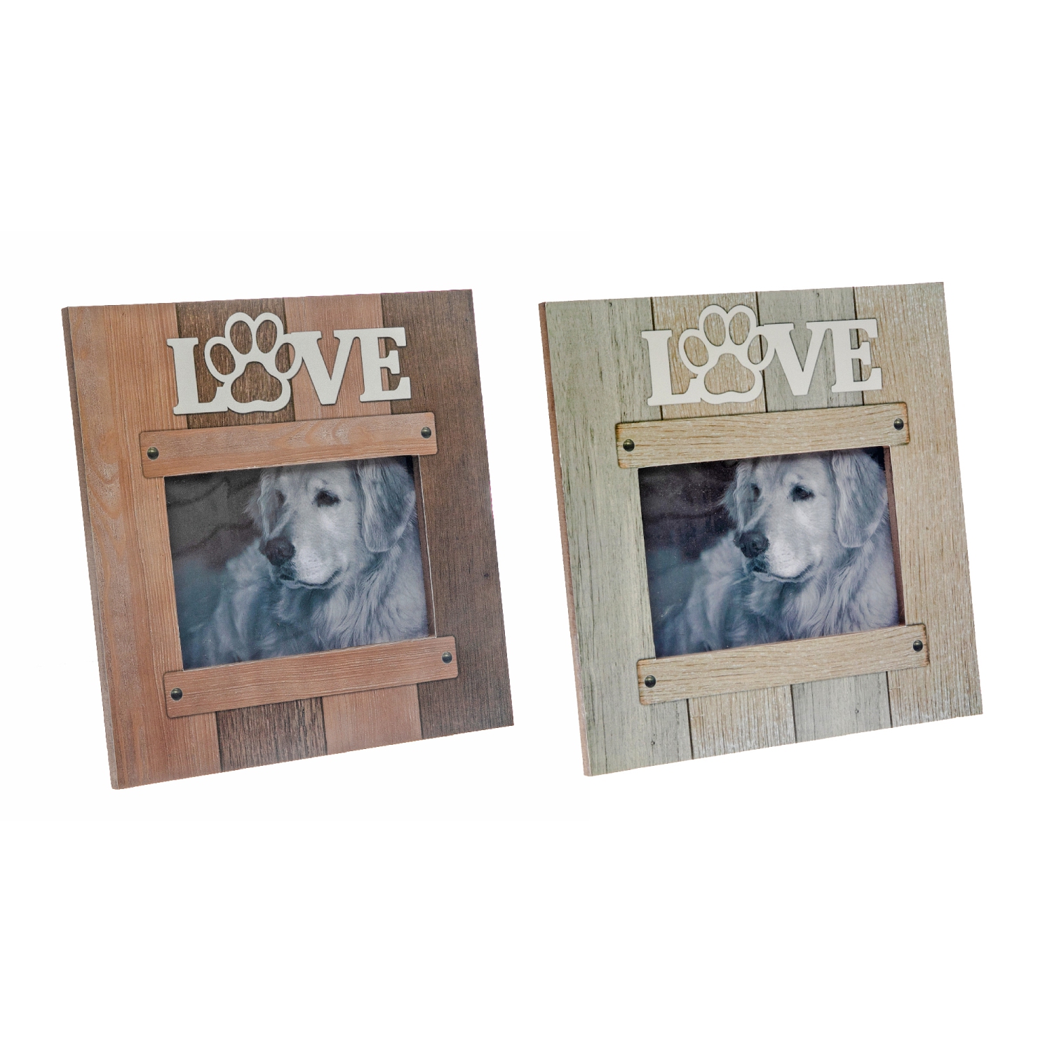 Cadre photo MDF Love Pet de Maison concepts - Ensemble de 2