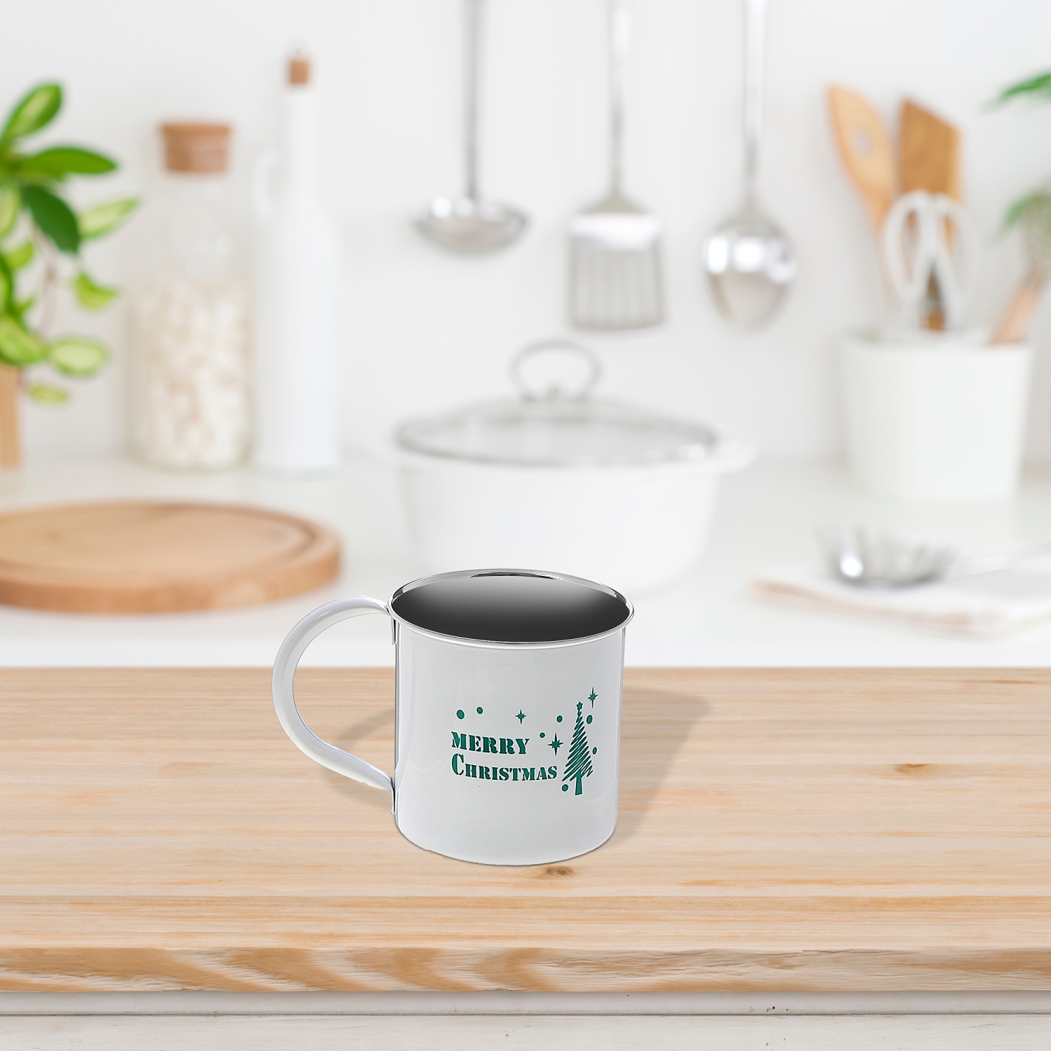 Maison Concepts Christmas Stainless Steel Mug With Printing Merry Christmas - Set of 2