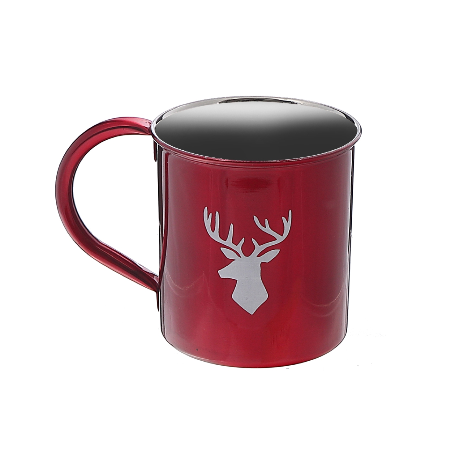Maison Concepts Christmas Stainless Steel Mug With Printing Reindeer - Set of 2