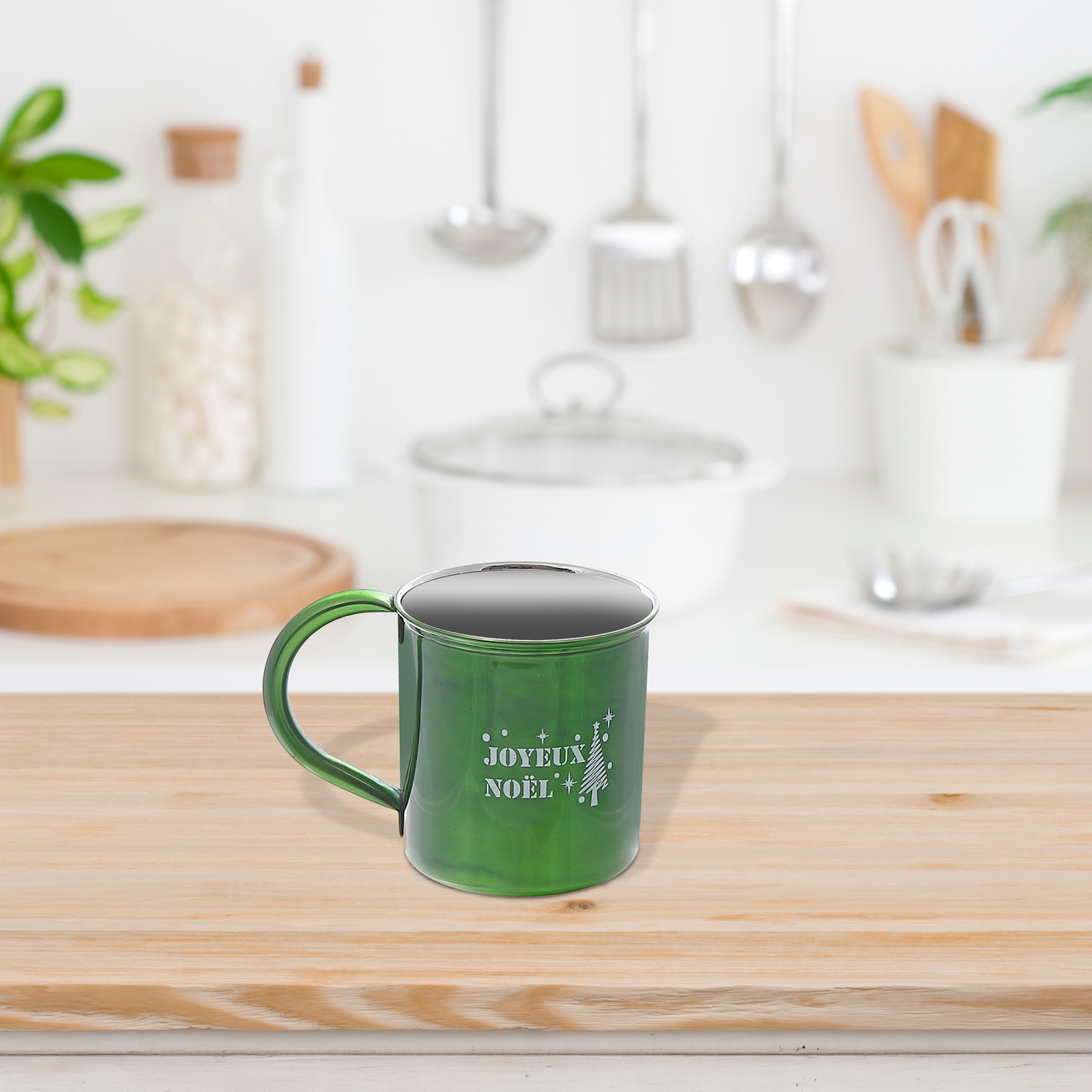 Maison Concepts Christmas Stainless Steel Mug With Printing Joyeux Noel - Set of 2