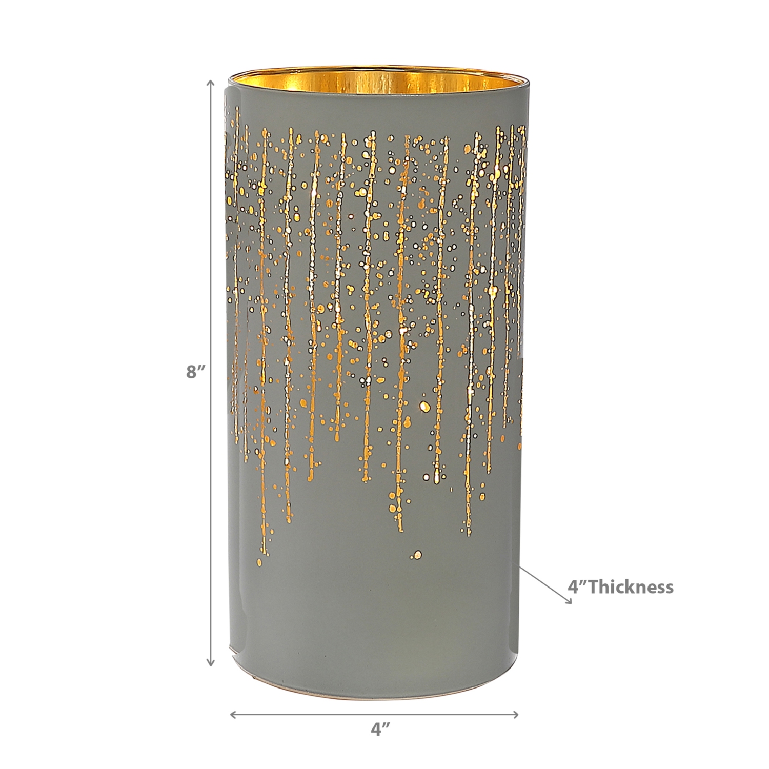 Maison concepts – guirlande de Noël suspendue à DEL en verre blanc, 8 po