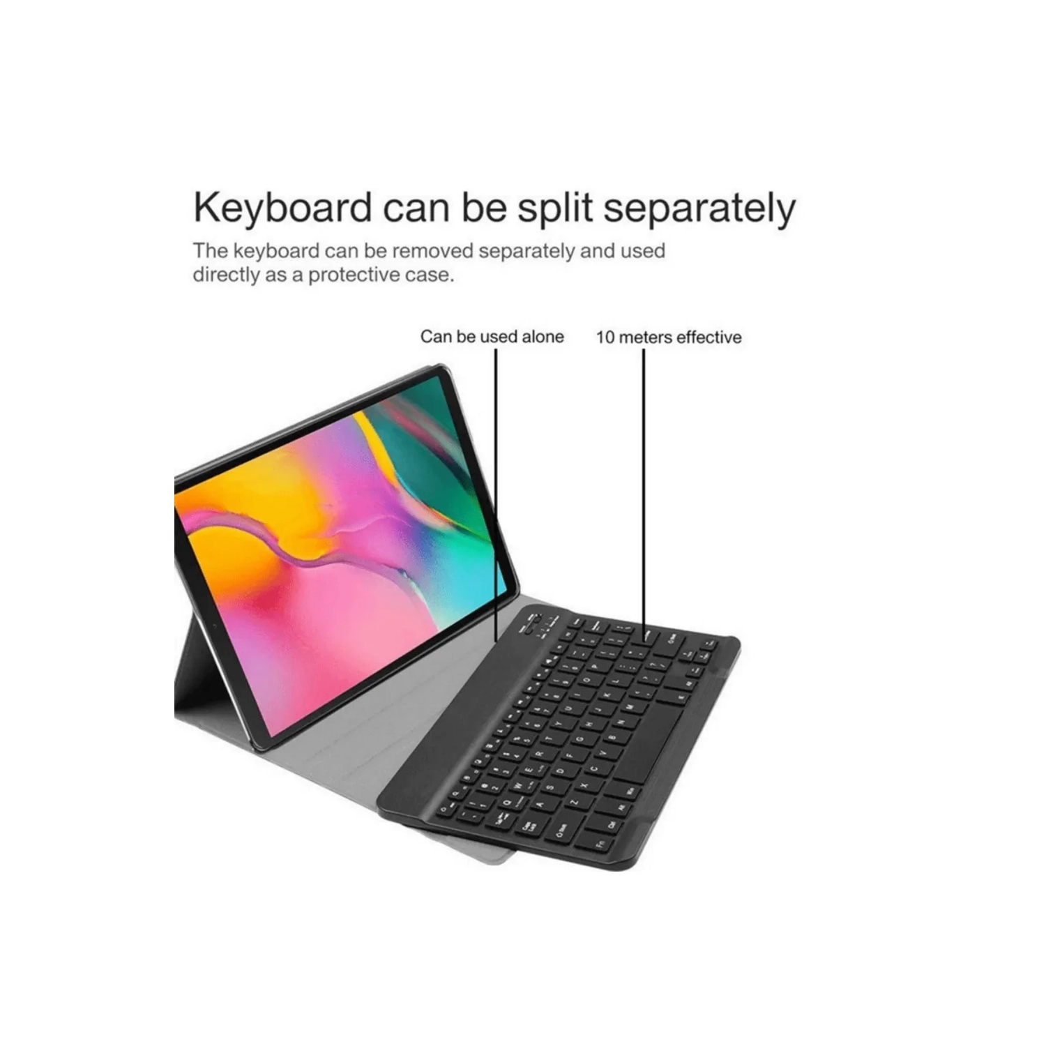 Keeguard Leather iPad 9 8 7 10.2 Keyboard Case with Pen Holder - Compatible with Apple iPad Air 3, 10.2 iPad 9th, 8th, and 7th Gen