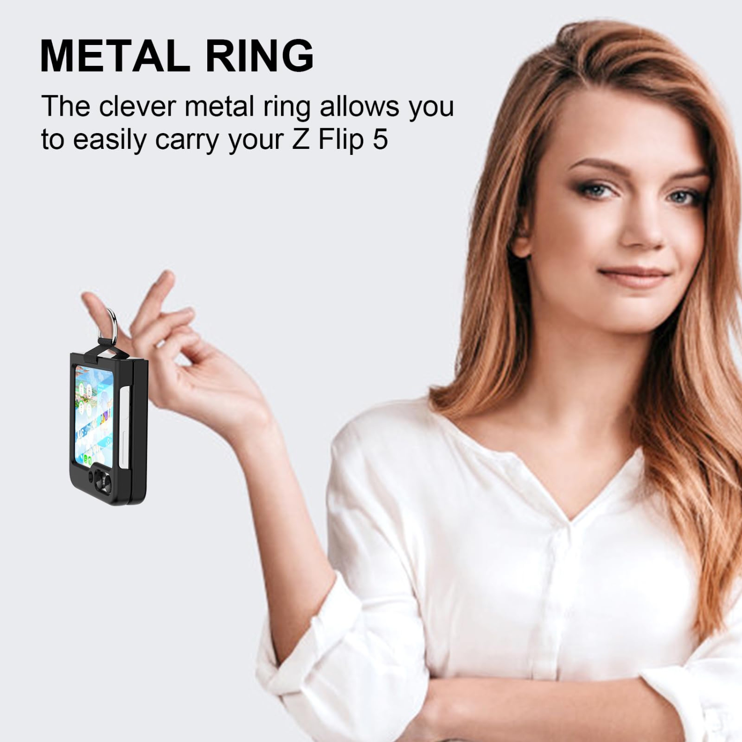 Pour étui Galaxy Z Flip 5 de Samsung avec étui de protection en silicone antichoc Flip Z 5 de Samsung pour Galaxy Z Flip 5 5G 2023 - Noir