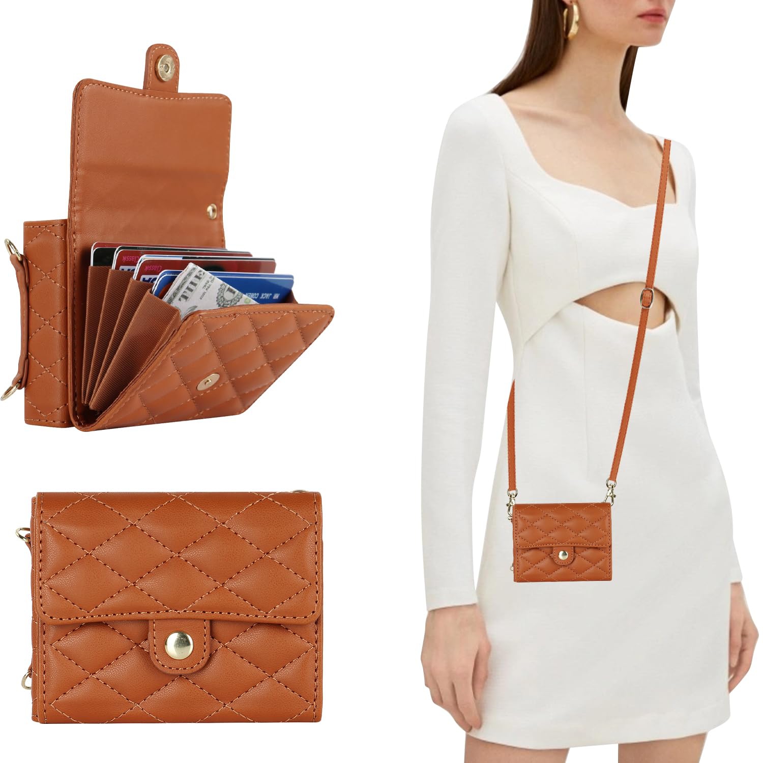 Samsung – Étui pour Galaxy Z Flip 5, étui pour téléphone portefeuille en cuir mignon avec porte-carte à bandoulière pour femme, dragonne, étui de