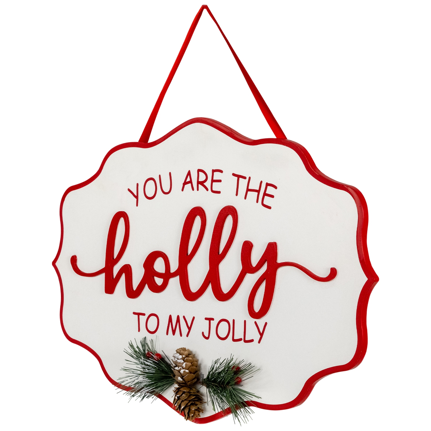 Affiche murale de Noël « You Are the Holly to My Jolly » à suspendre – 15,75 po