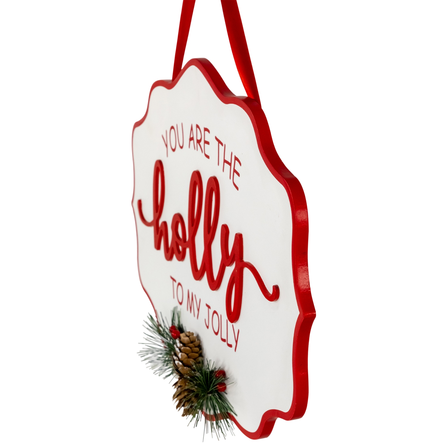 Affiche murale de Noël « You Are the Holly to My Jolly » à suspendre – 15,75 po