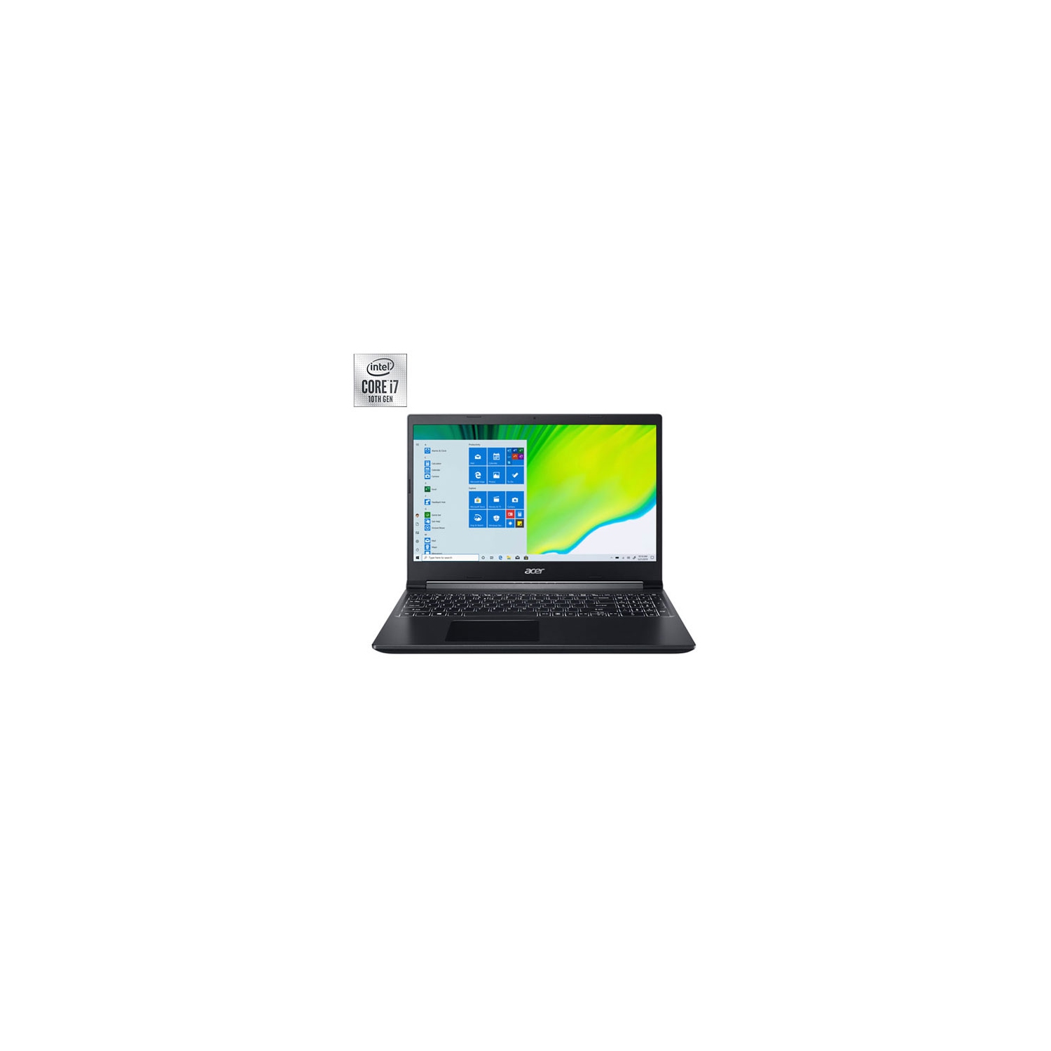 Refurbished (Fair) - Acer Aspire 7 15.6" Laptop - Black (Intel Core i7-10750H/512GB SSD/16GB RAM/GTX 1650/Windows 11)