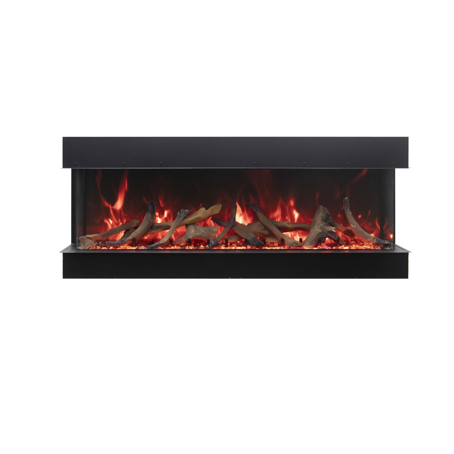 Foyer électrique à 3 côtés en verre 72-TRU-VIEW-XL-OOB-10 d'Amantii - très long profond - remis à neuf