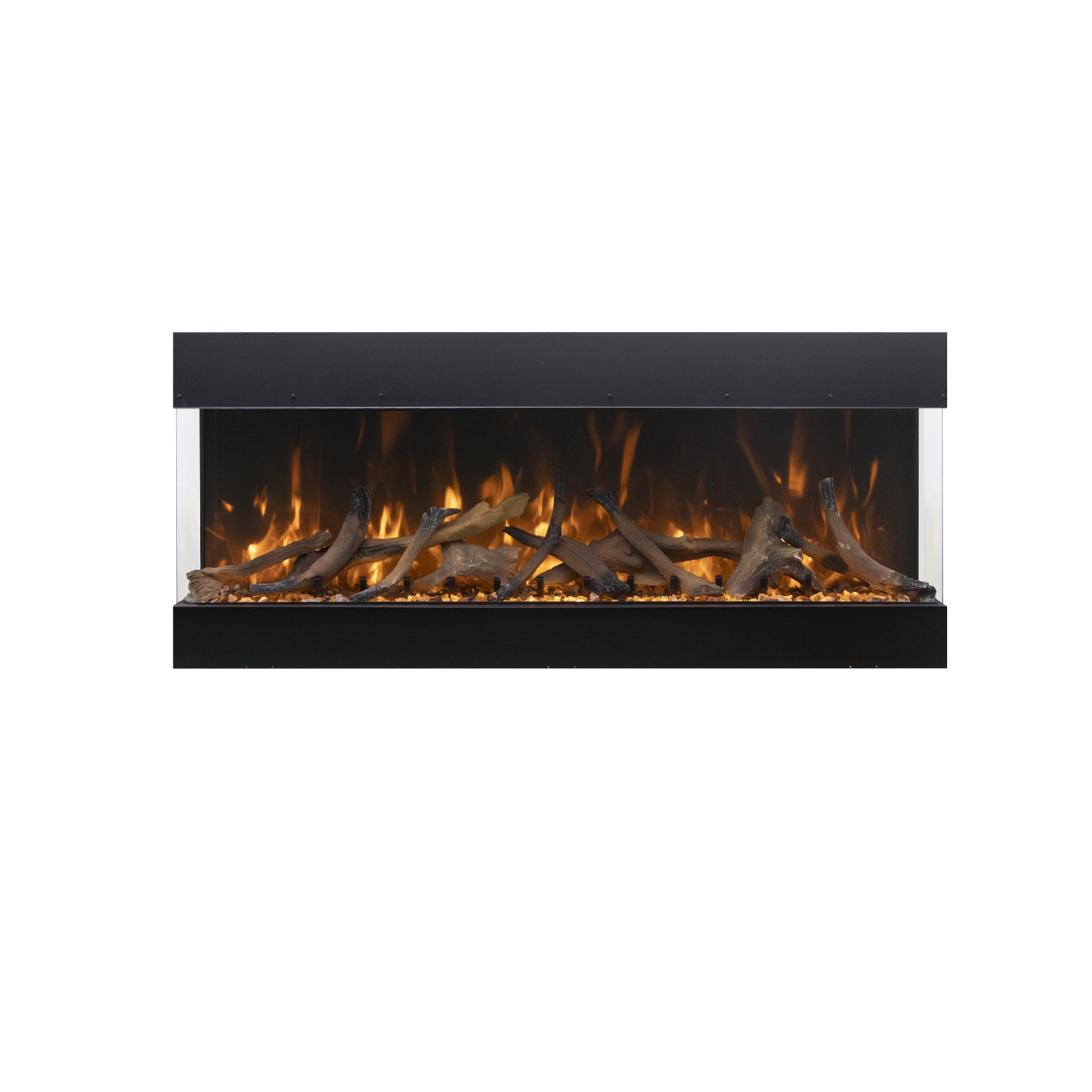 Foyer électrique à 3 côtés en verre 72-TRU-VIEW-XL-OOB-10 d'Amantii - très long profond - remis à neuf