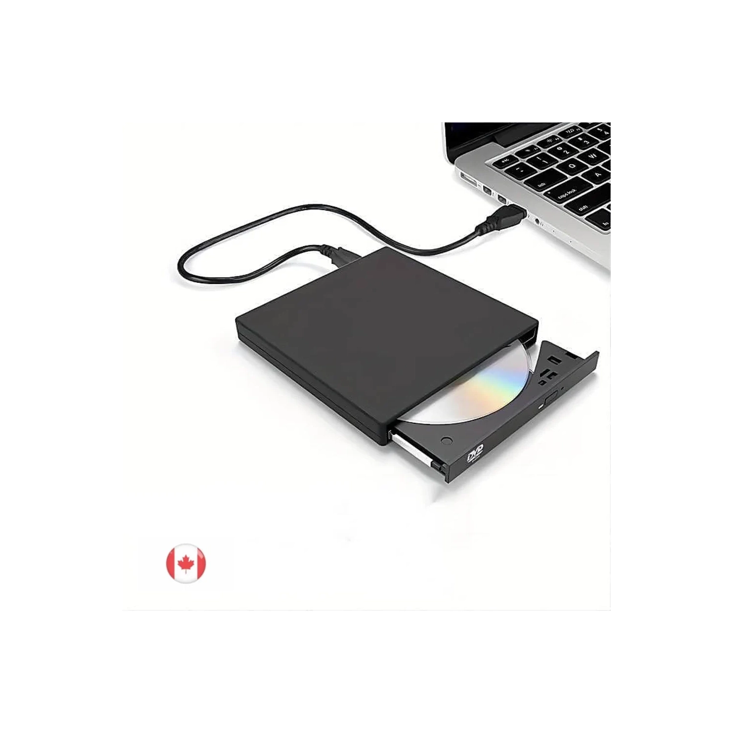 USB 2.0 Slim External CD DVD Drive: Portable CD-RW & DVD-RW Burner for Laptop, Notebook, PC, Desktop Computer - Writer & Player Data Transfer