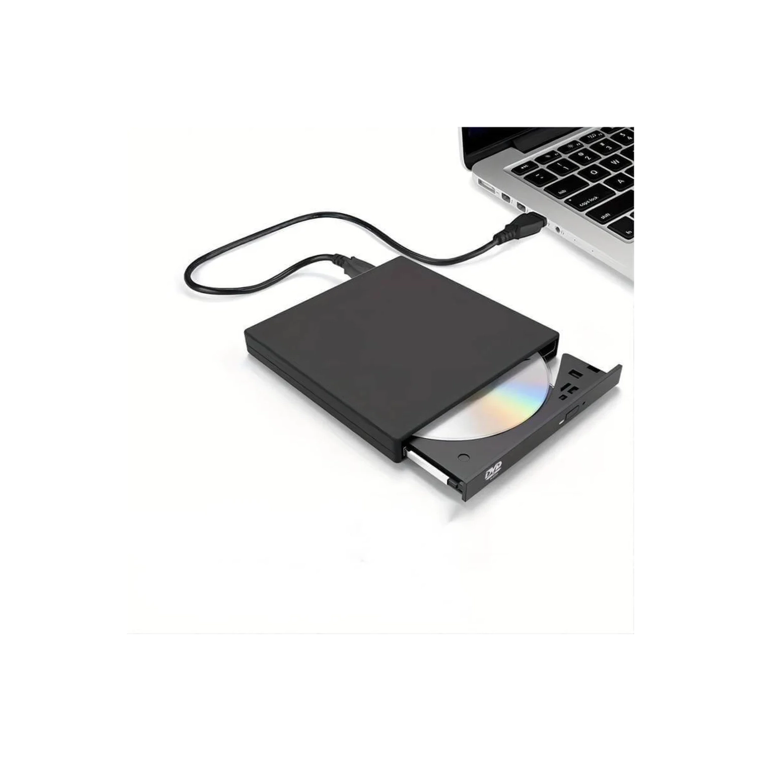 Lecteur de CD et DVD externe mince USB 2,0 : Graveur de CD-RW & DVD-RW portable pour ordinateur portable, ordinateur de bureau - transfert de données