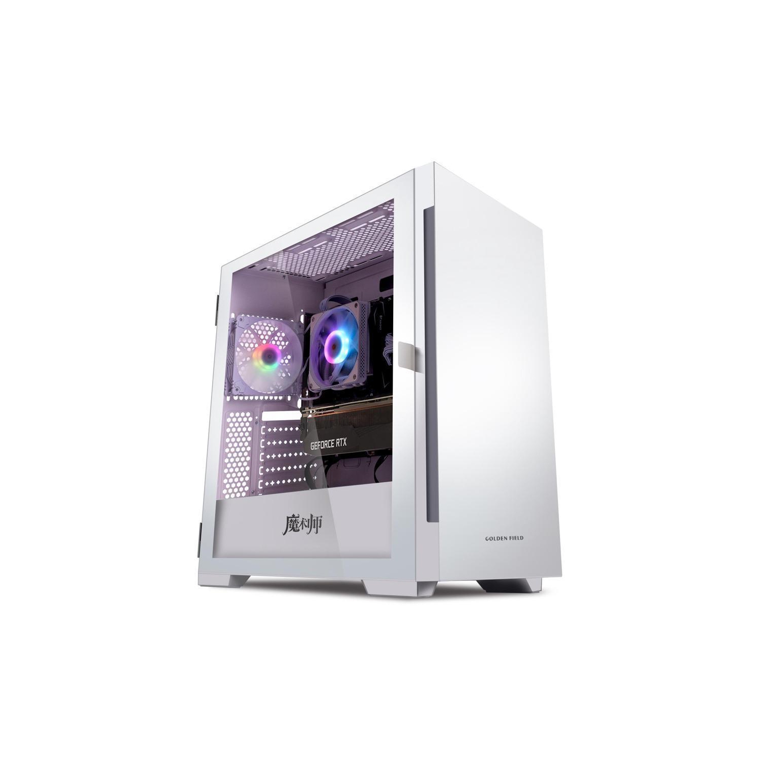 Hoengager Poseidon Gaming - Intel Core i5-12600K 10-Core 3.7GHz-NVIDIA GeForce RTX 3060 - 16GB DDR4 3200MHz - 500GB M.2 NVMe SSD- WIFI -RGB Fans - Windows 11 Pro Computer-White
