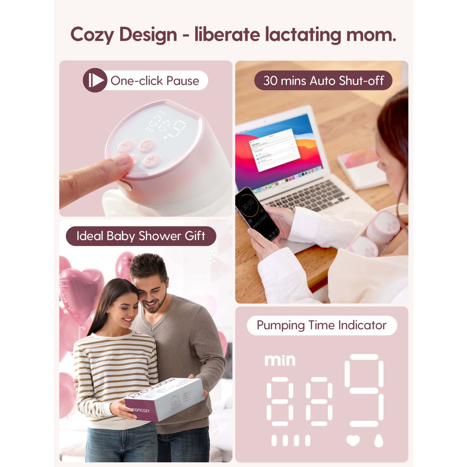 2-Pcs Mamomy S12 Wearable Breast Pump, Electric Breast Pump, Hands Fre –  BF-1923