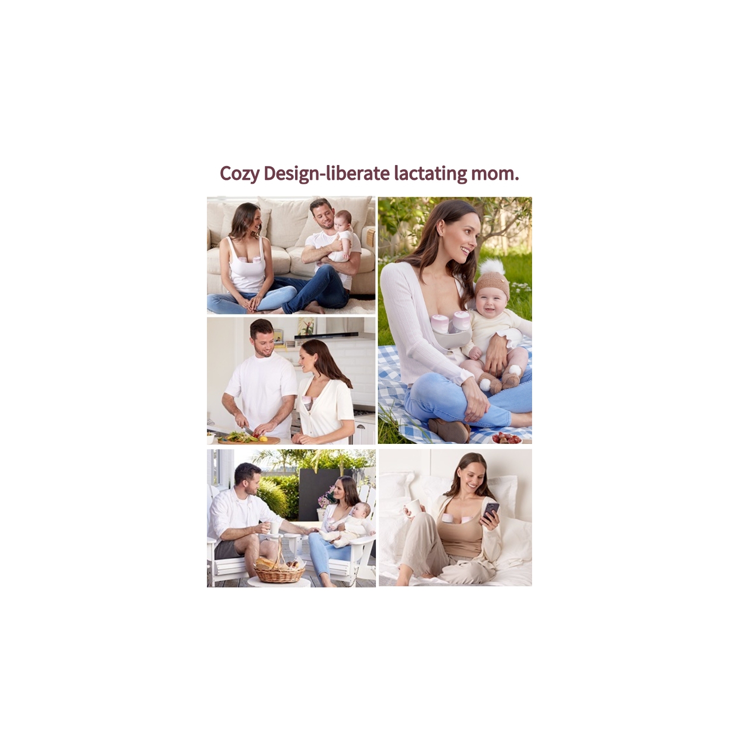 Tire-lait mains libres MomCozy S12 Pro, pompe sans fil simple, bride double scellée confortable, 3 modes et 9 niveaux, pompe électrique portative,