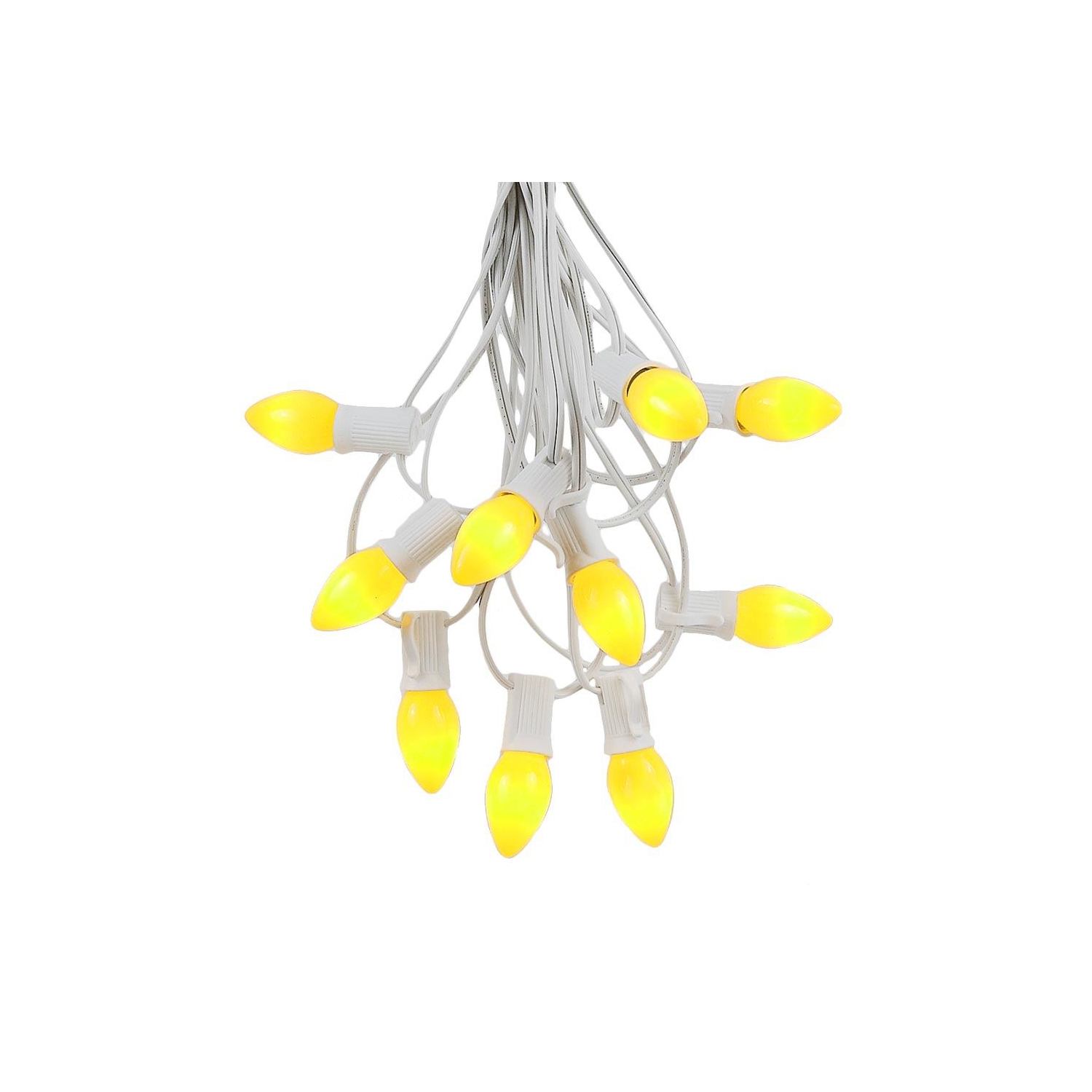 Jeu de lumières de Noël en céramique C7 lumières de fantaisie – jeu de lumières de Noël intérieures/extérieures – ampoules de Noël opaques – jeu de