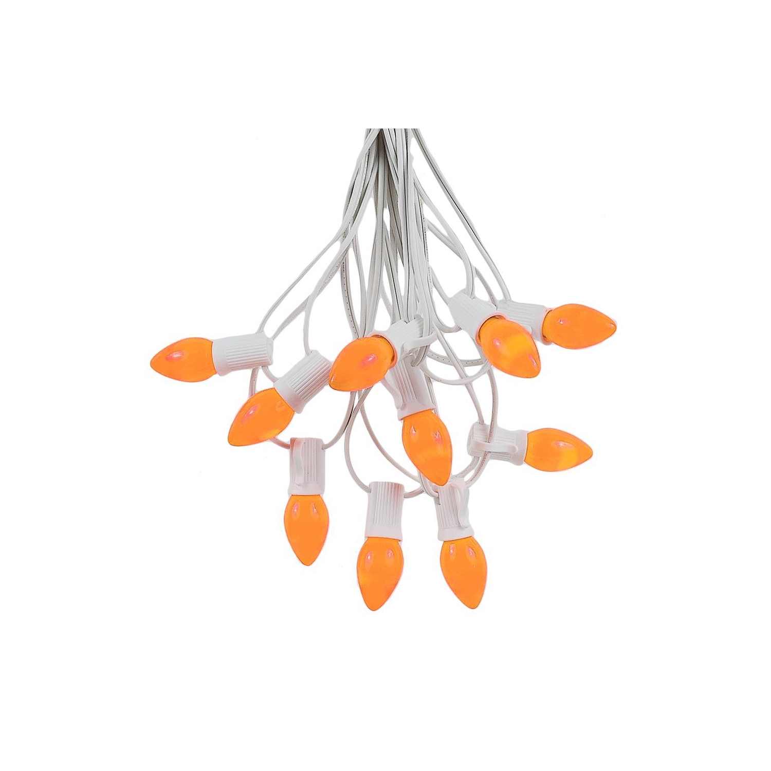 Jeu de lumières de Noël en céramique C7 lumières de fantaisie – jeu de lumières de Noël intérieures/extérieures – ampoules de Noël opaques – jeu de