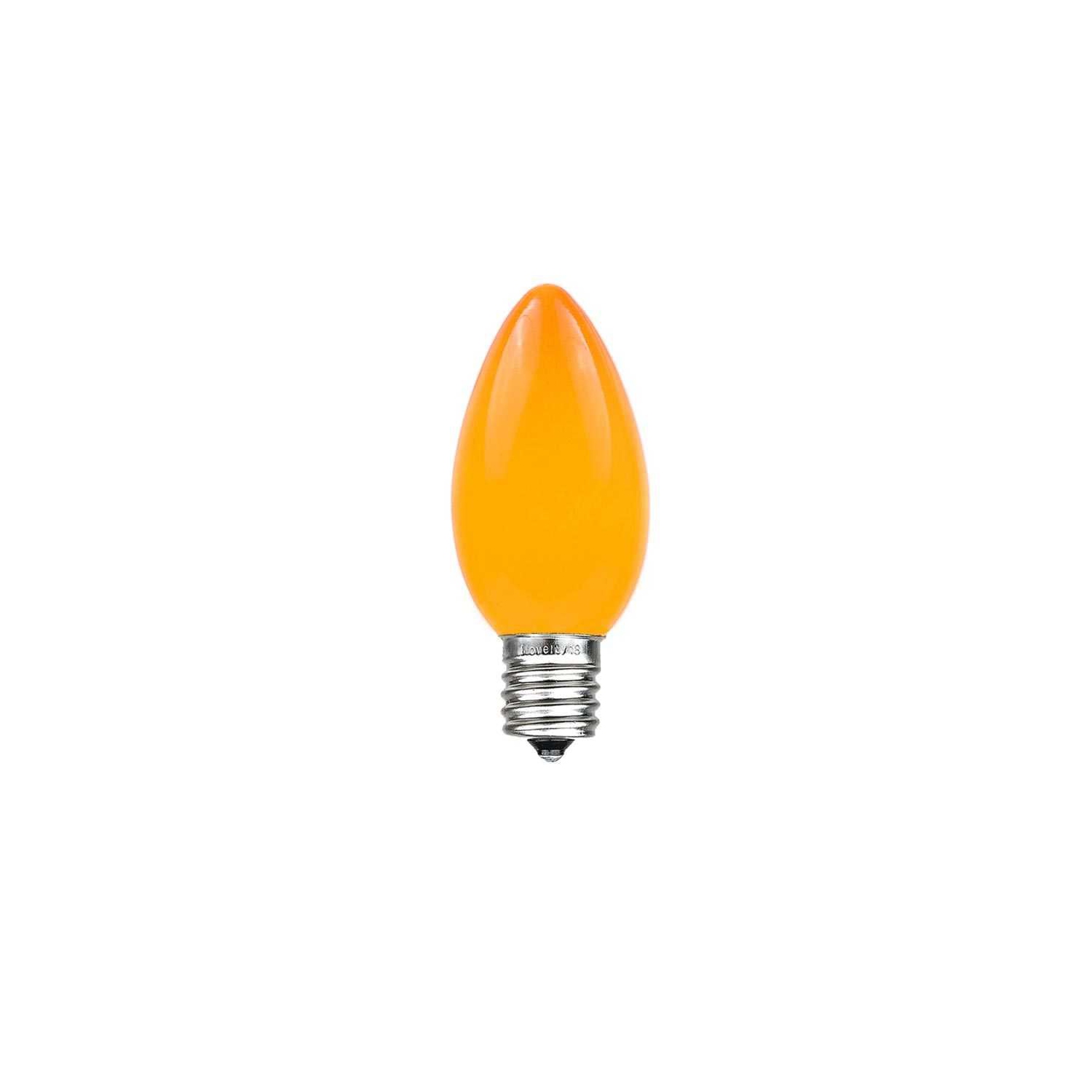 Jeu de lumières de Noël en céramique C7 lumières de fantaisie – jeu de lumières de Noël intérieures/extérieures – ampoules de Noël opaques – jeu de