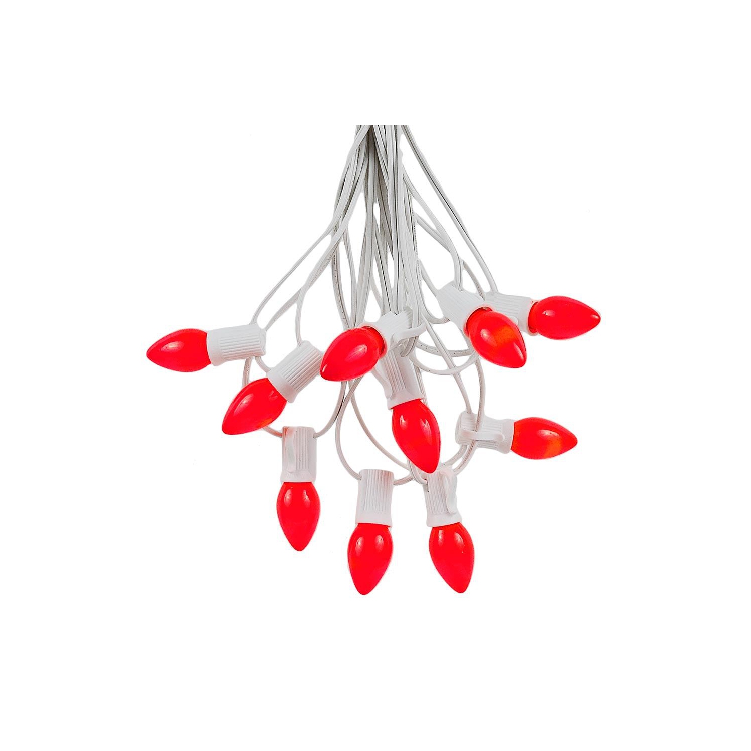 Jeu de lumières de Noël en céramique C7 lumières de fantaisie – jeu de lumières de Noël intérieures/extérieures – ampoules de Noël opaques – jeu de